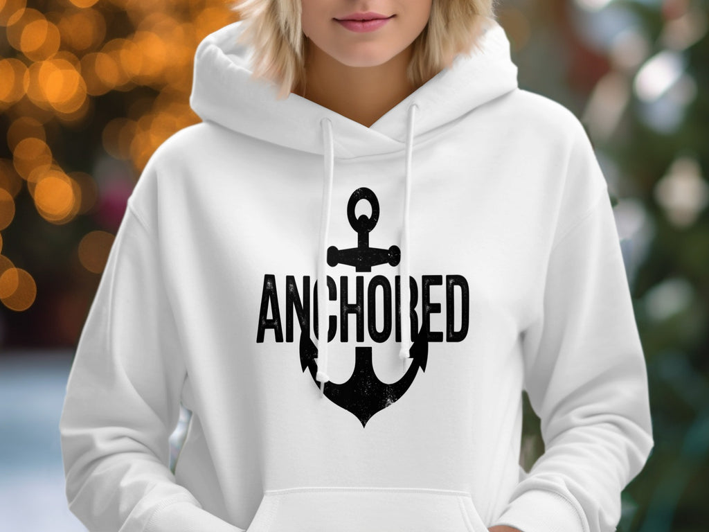 Anchored Hoodie Featuring Bold Anchor Design