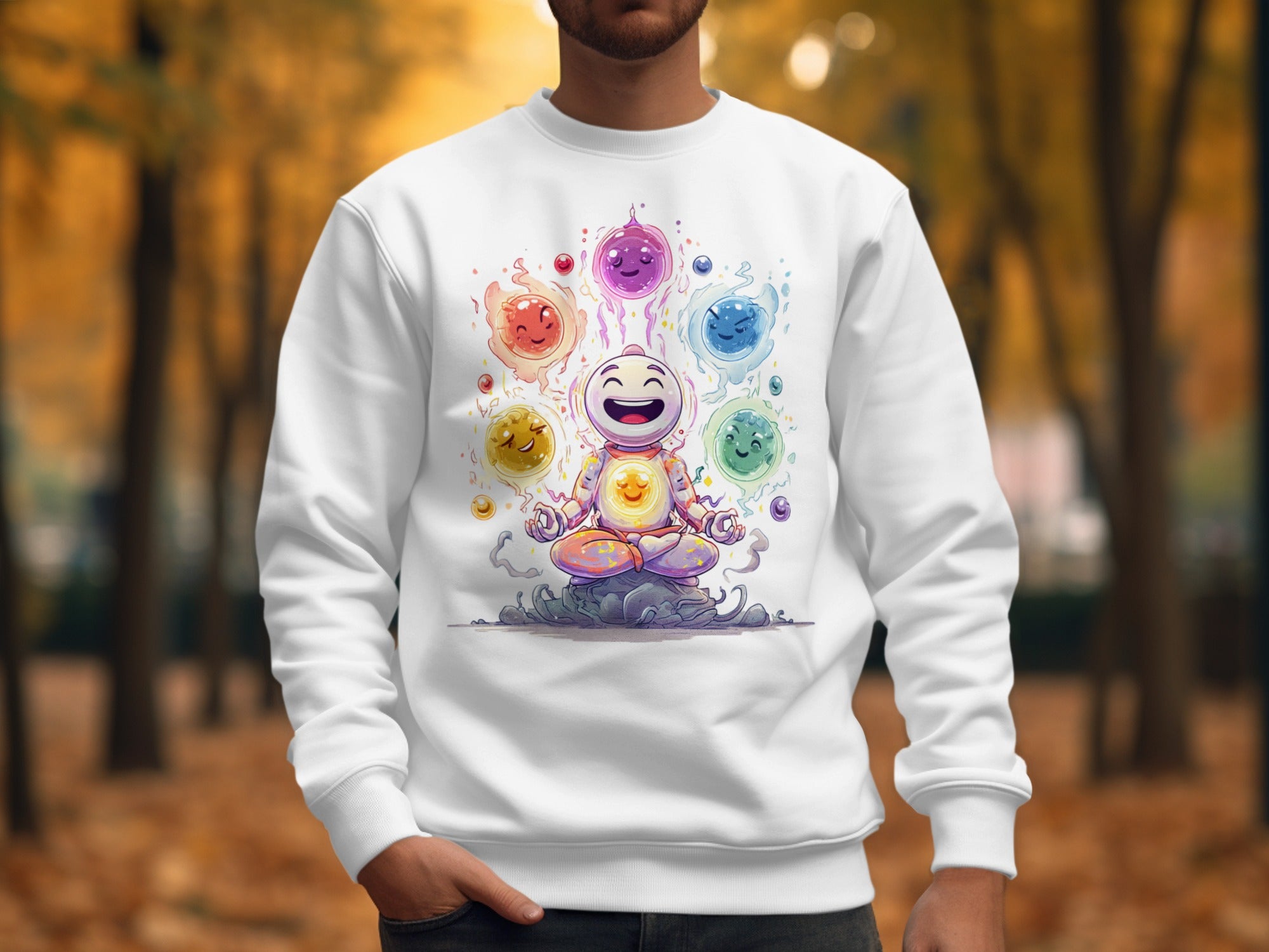 Radiant Chakra Meditating Contemplative Sweatshirt