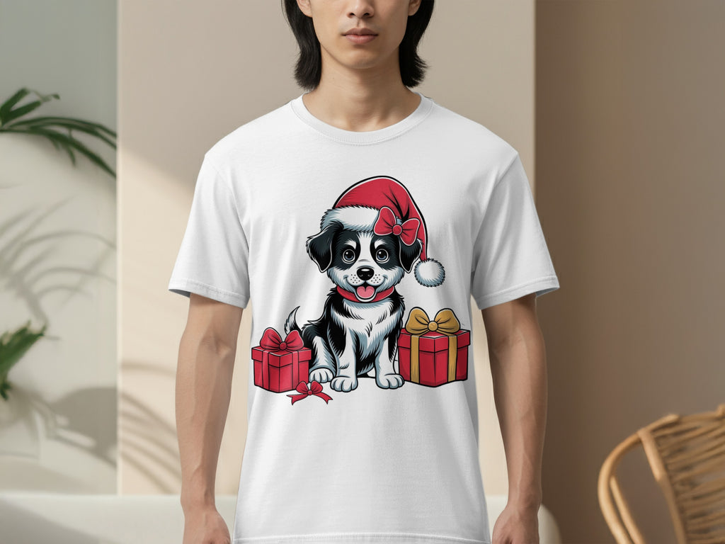 Cute Christmas Puppy with Gifts T-Shirt
