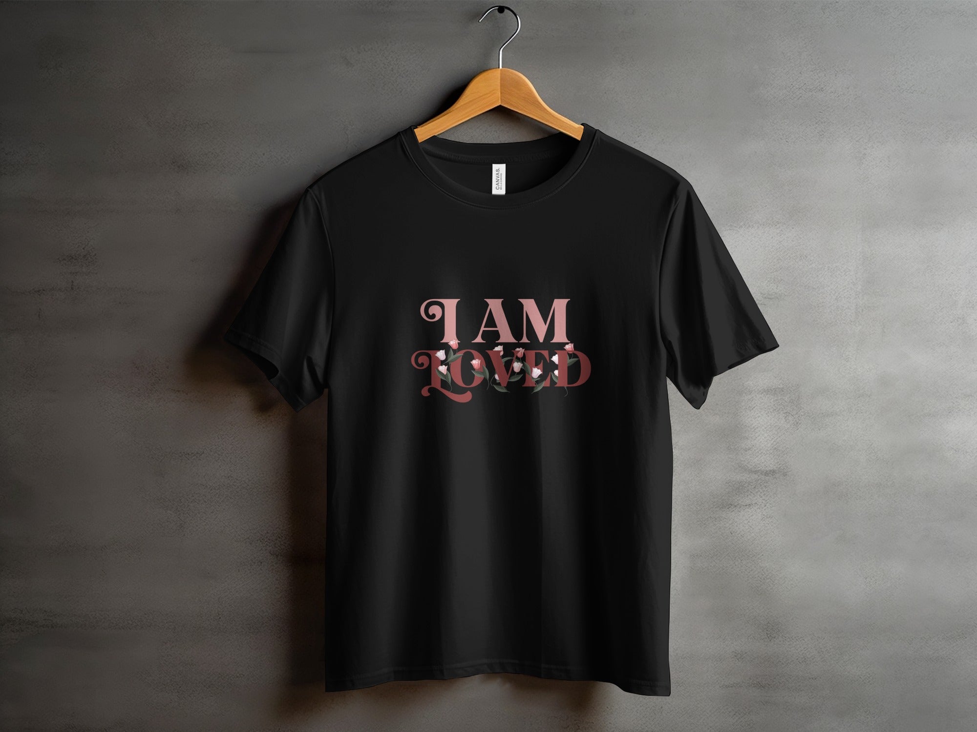 I AM LOVED Graphic Tee with Unique Text Design