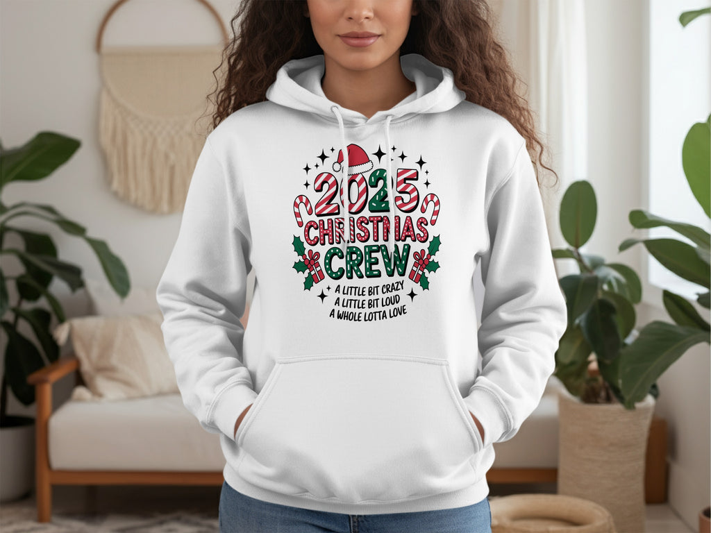 2023 Christmas Crew Festive Hooded Sweatshirt for Holidays