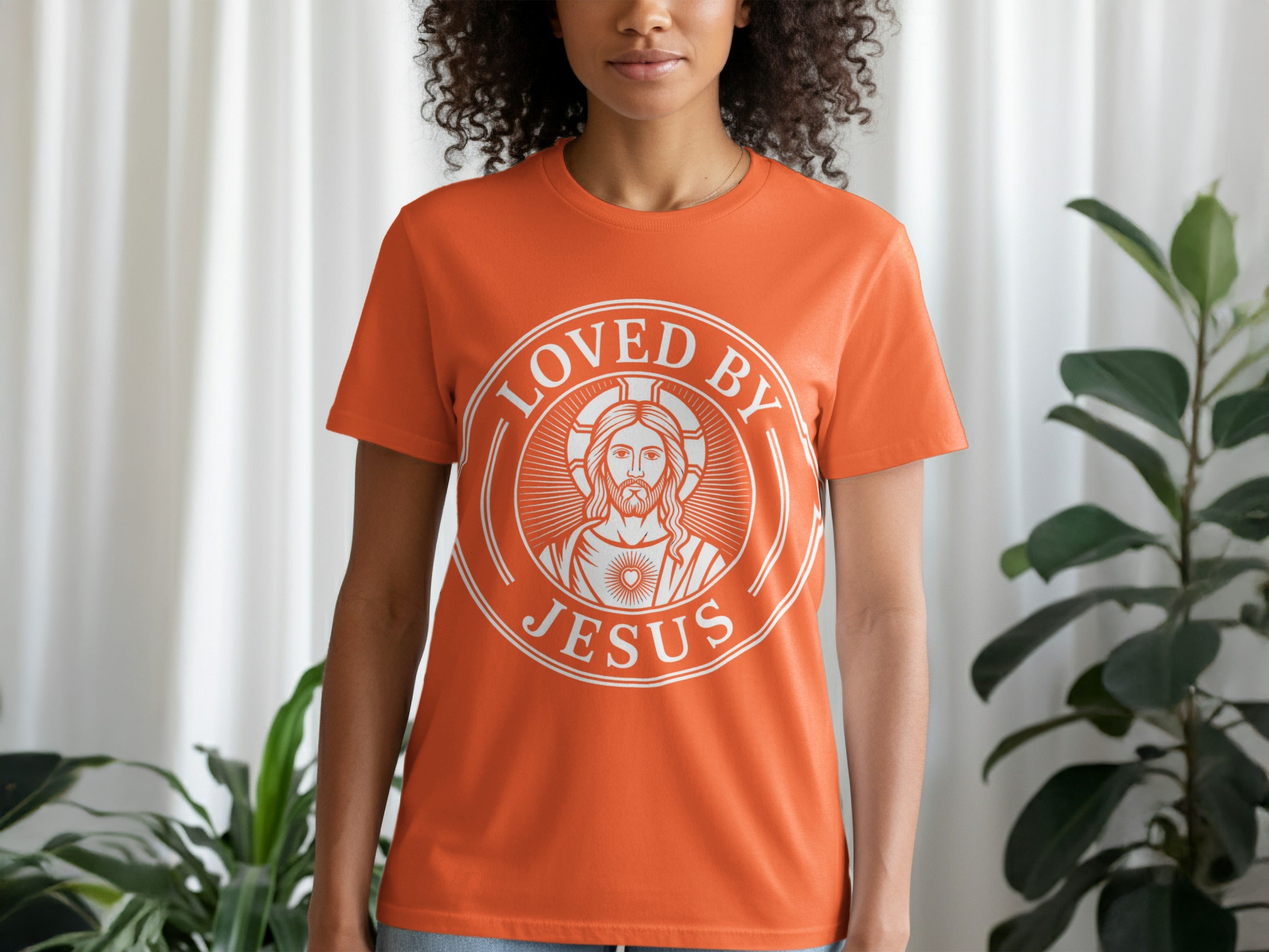 Loved by Jesus Graphic Design T Shirt For Sale