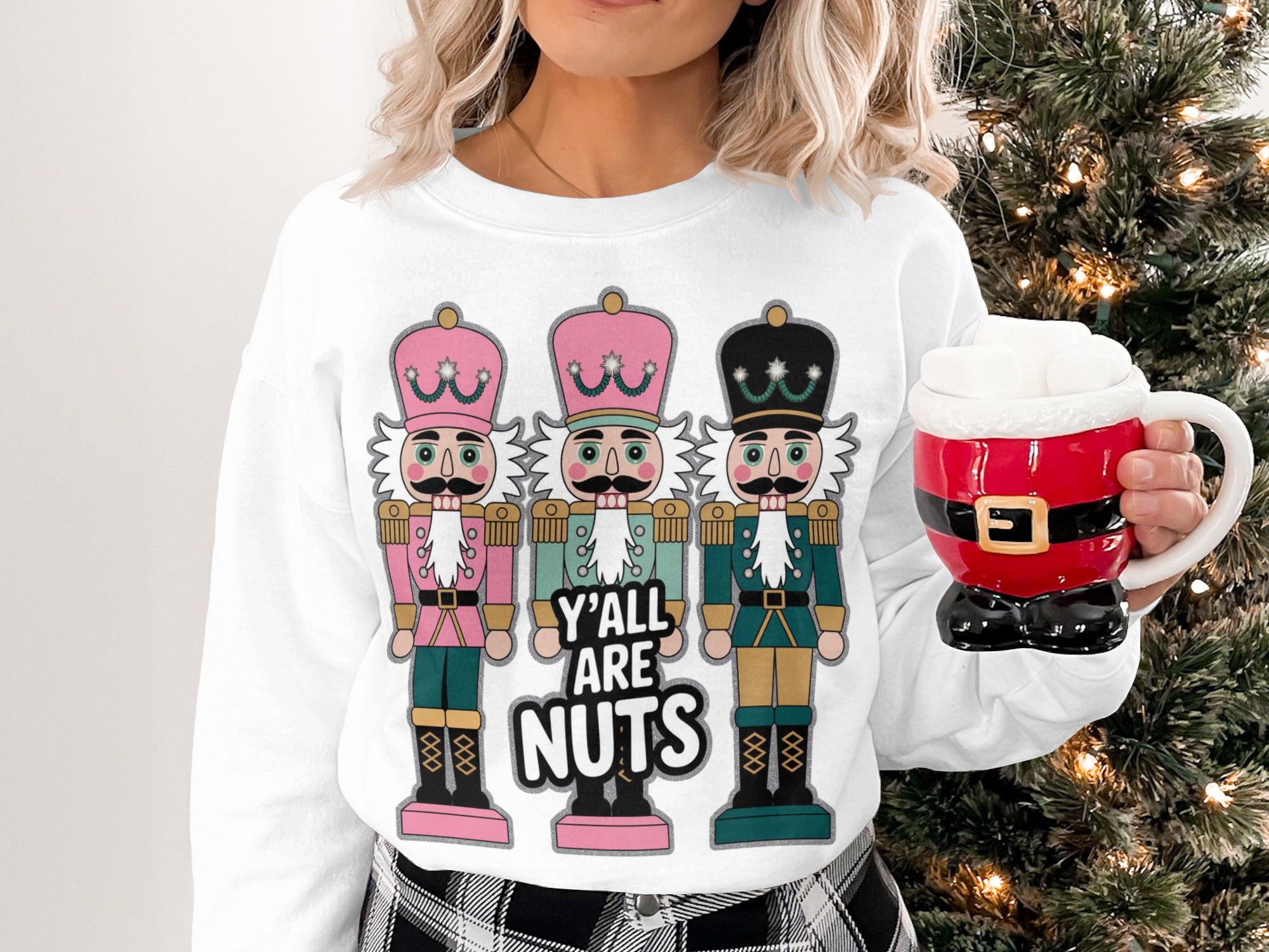 Y'all Are Nuts Funny Holiday Sweatshirt