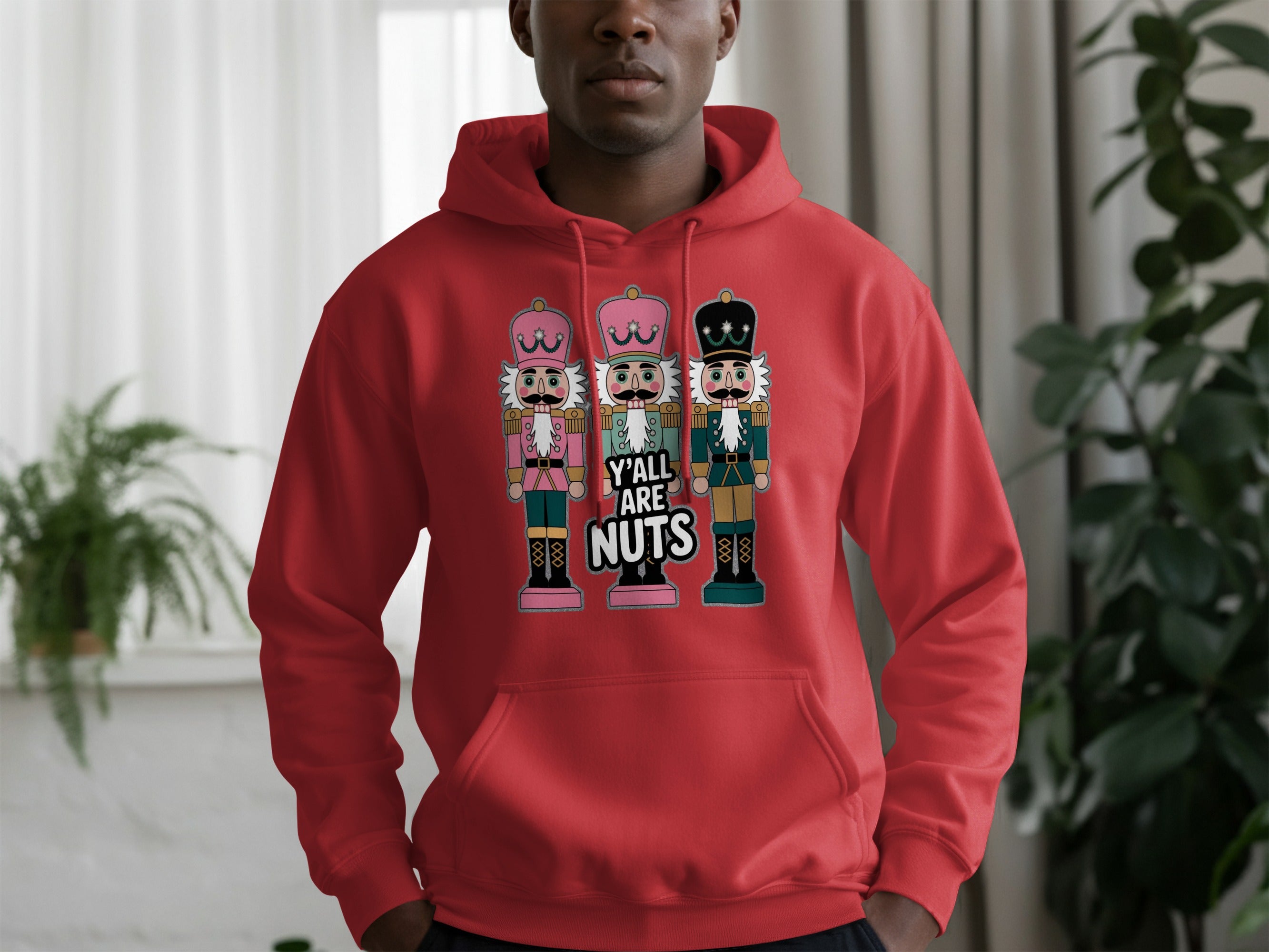 Y'all Are Nuts Nutcracker Illustration Hoodie