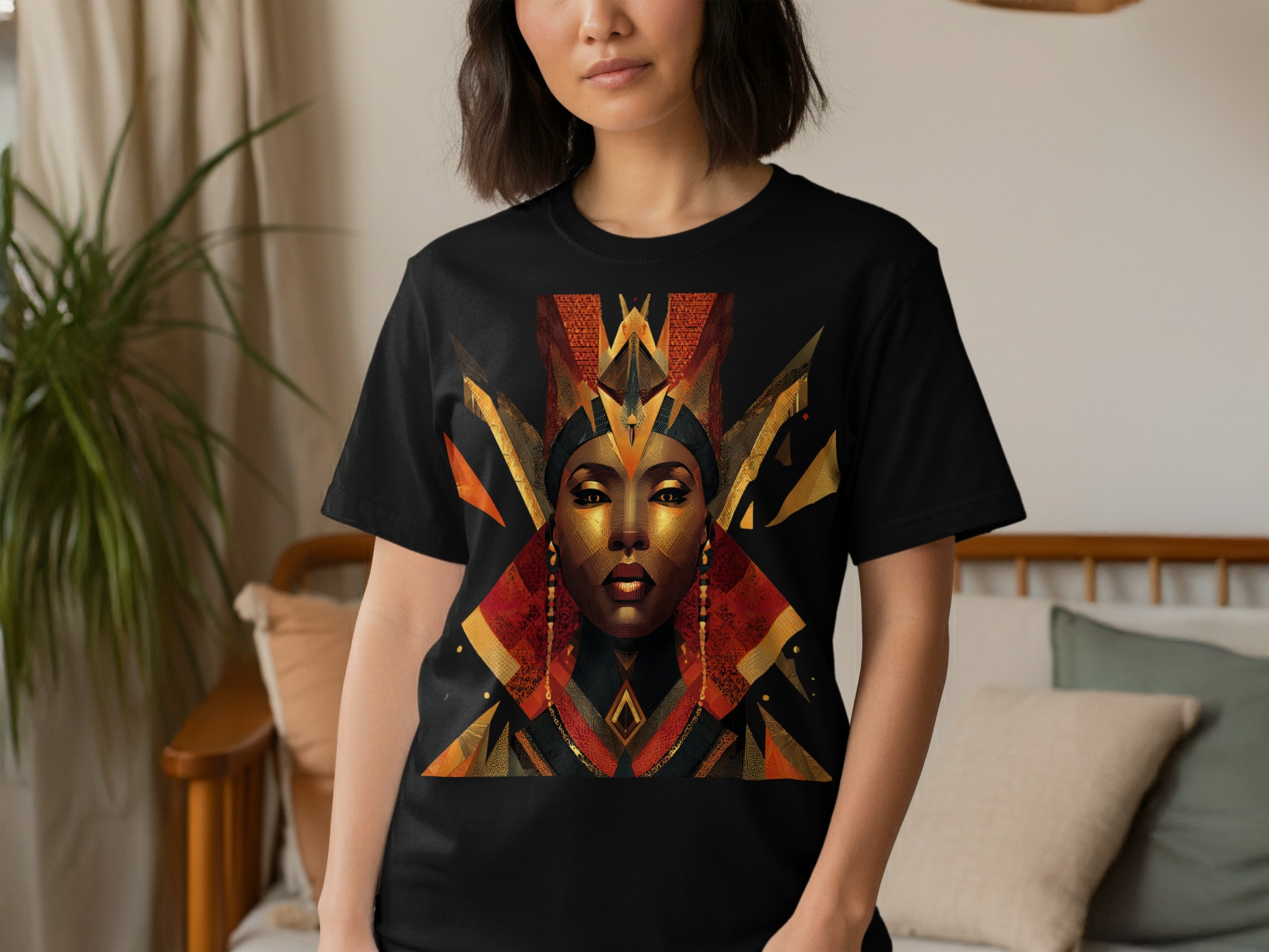 Vibrant Queen Graphic Design T-shirt for Everyday Fashion