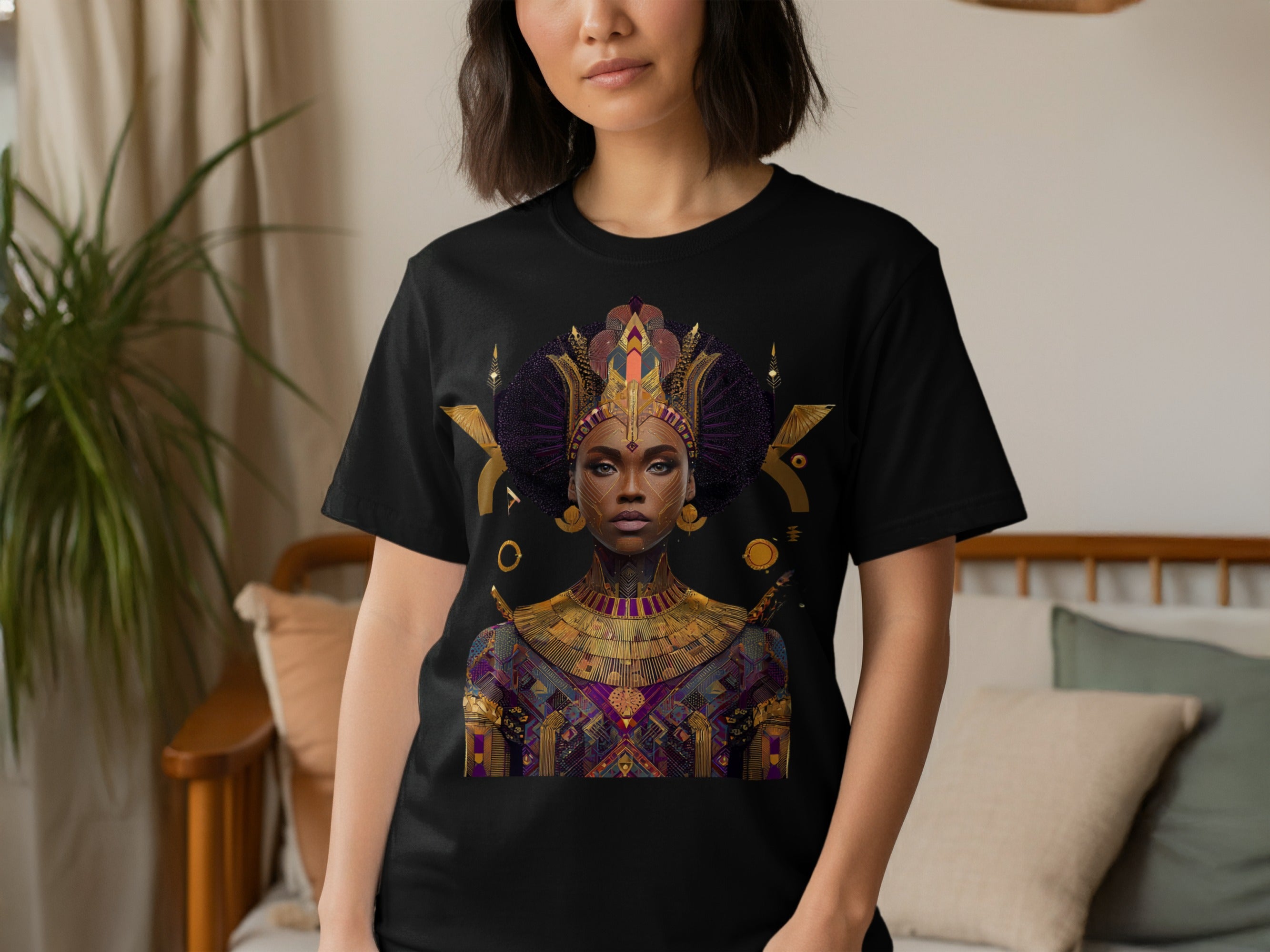 Majestic Pharaoh Queen Graphic Tee Shirt