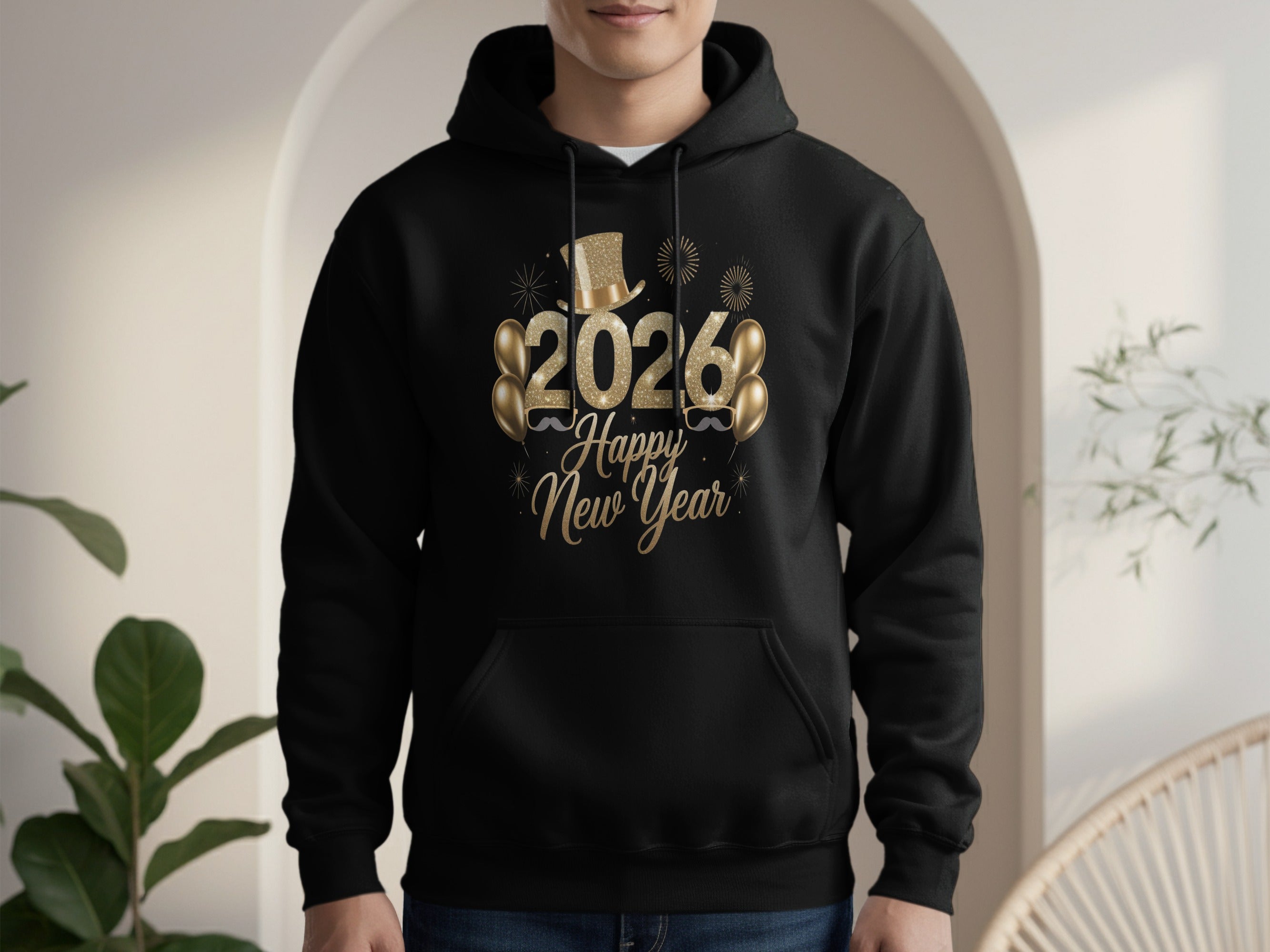 2026 Happy New Year Festive Celebration Hoodie