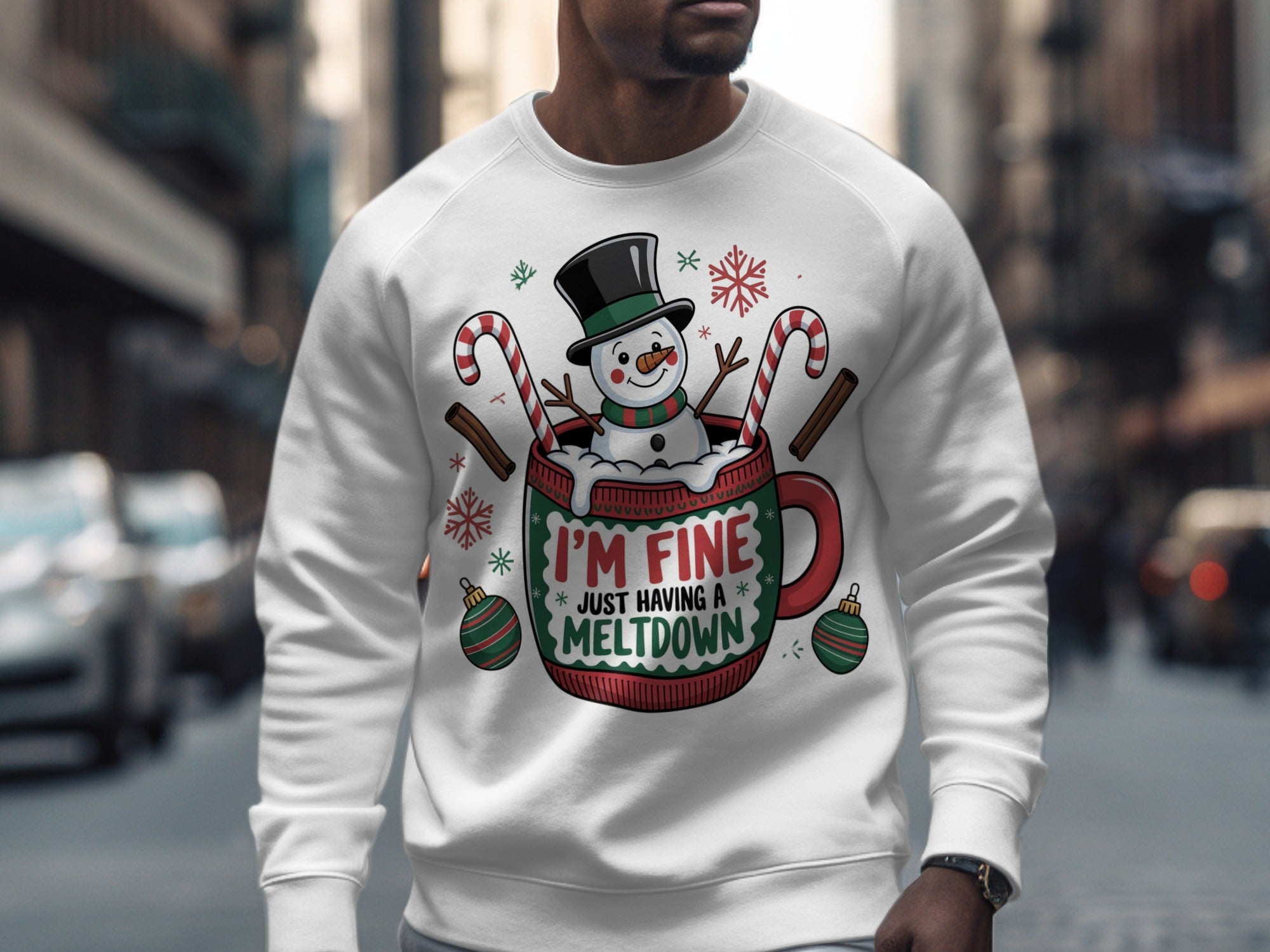 I'm Fine Just Having A Meltdown Holiday Sweatshirt
