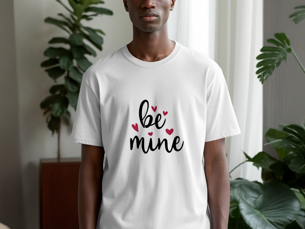 Be Mine Graphic Tee with Heart Design