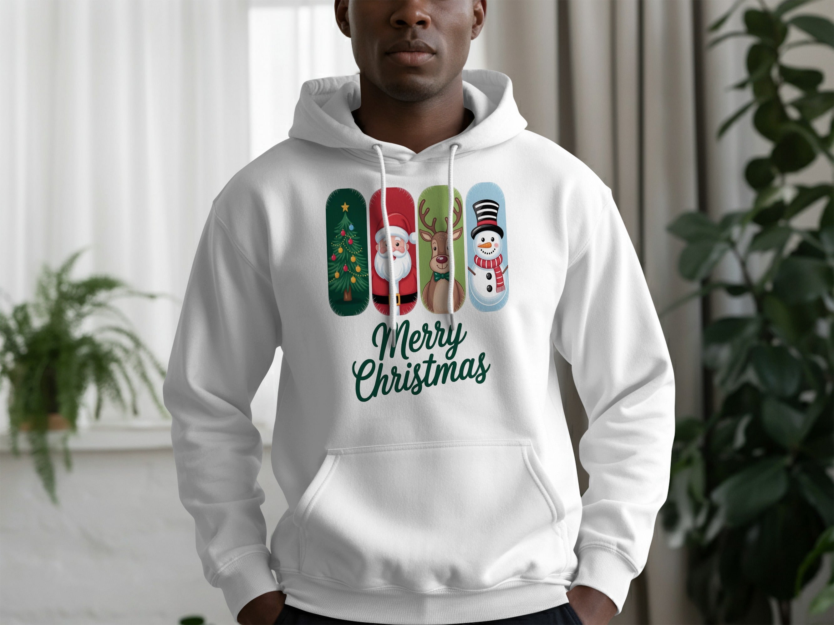 Festive Holiday Merry Christmas Printed Hoodie