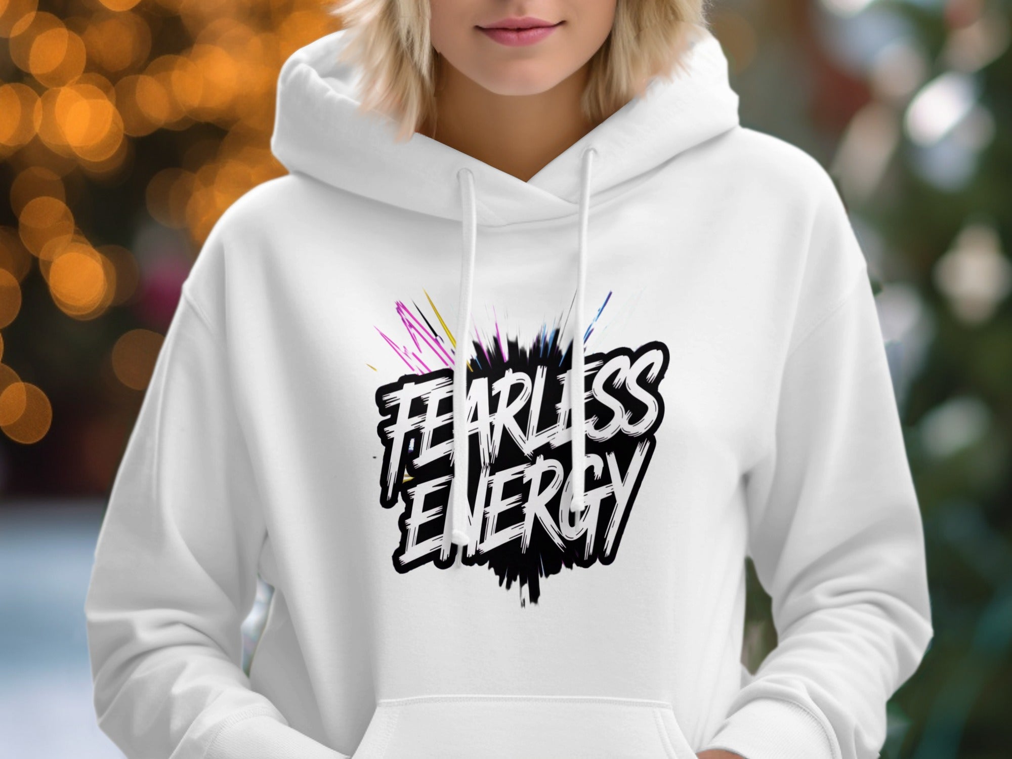 Fearless Energy Hoodie Bold Graphic Design Apparel