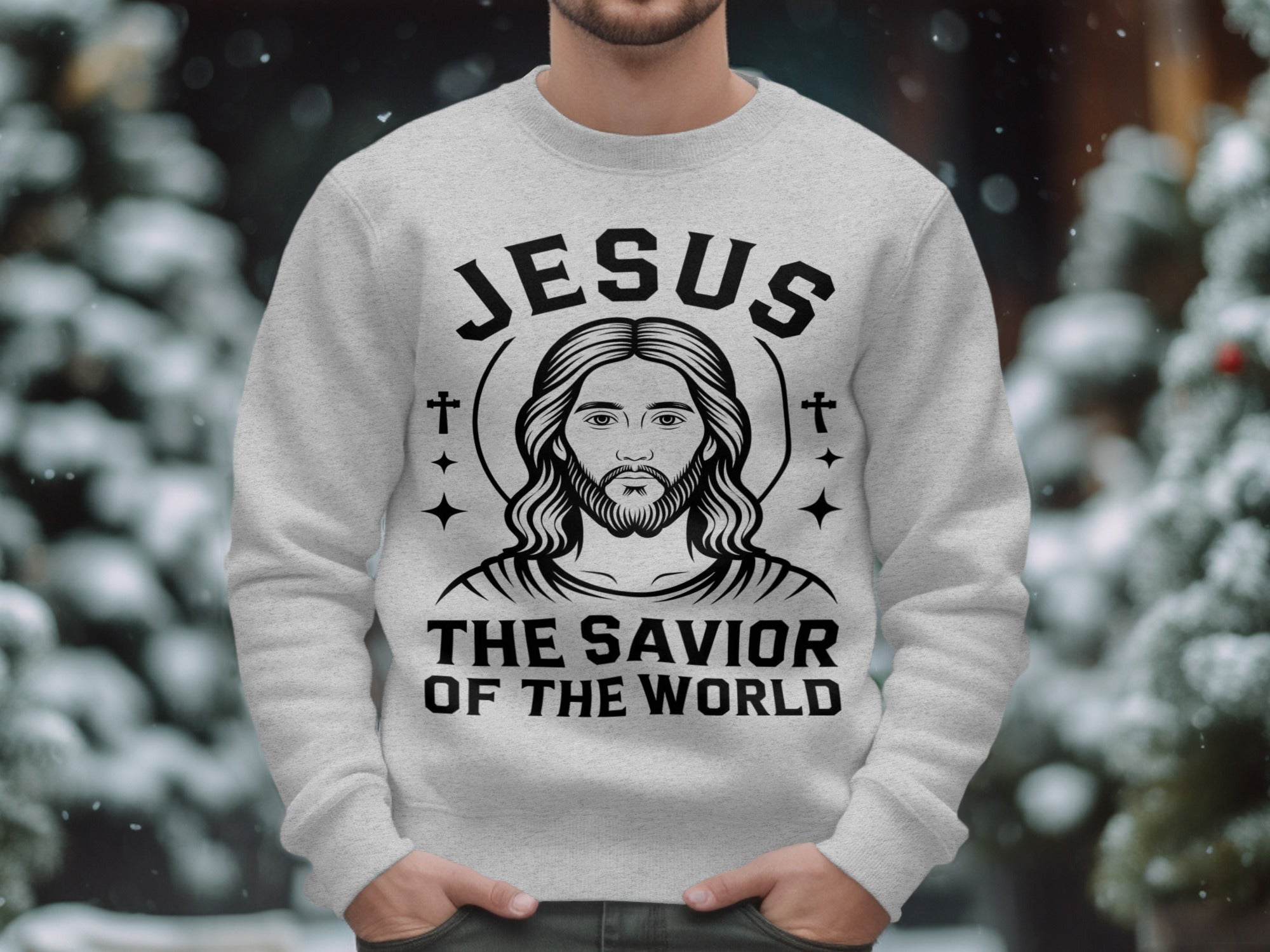 JESUS THE SAVIOR OF THE WORLD Sweatshirt Product