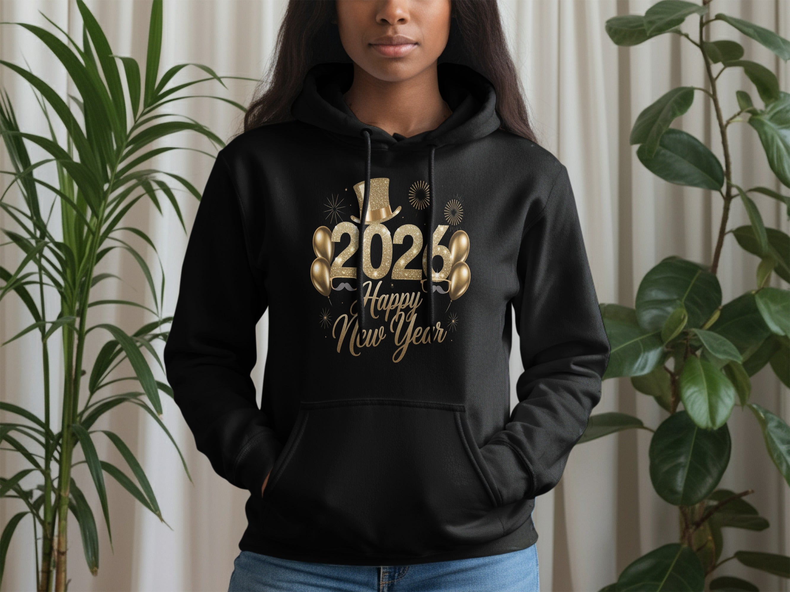 Celebrate 2023 Happy New Year Black Hoodie