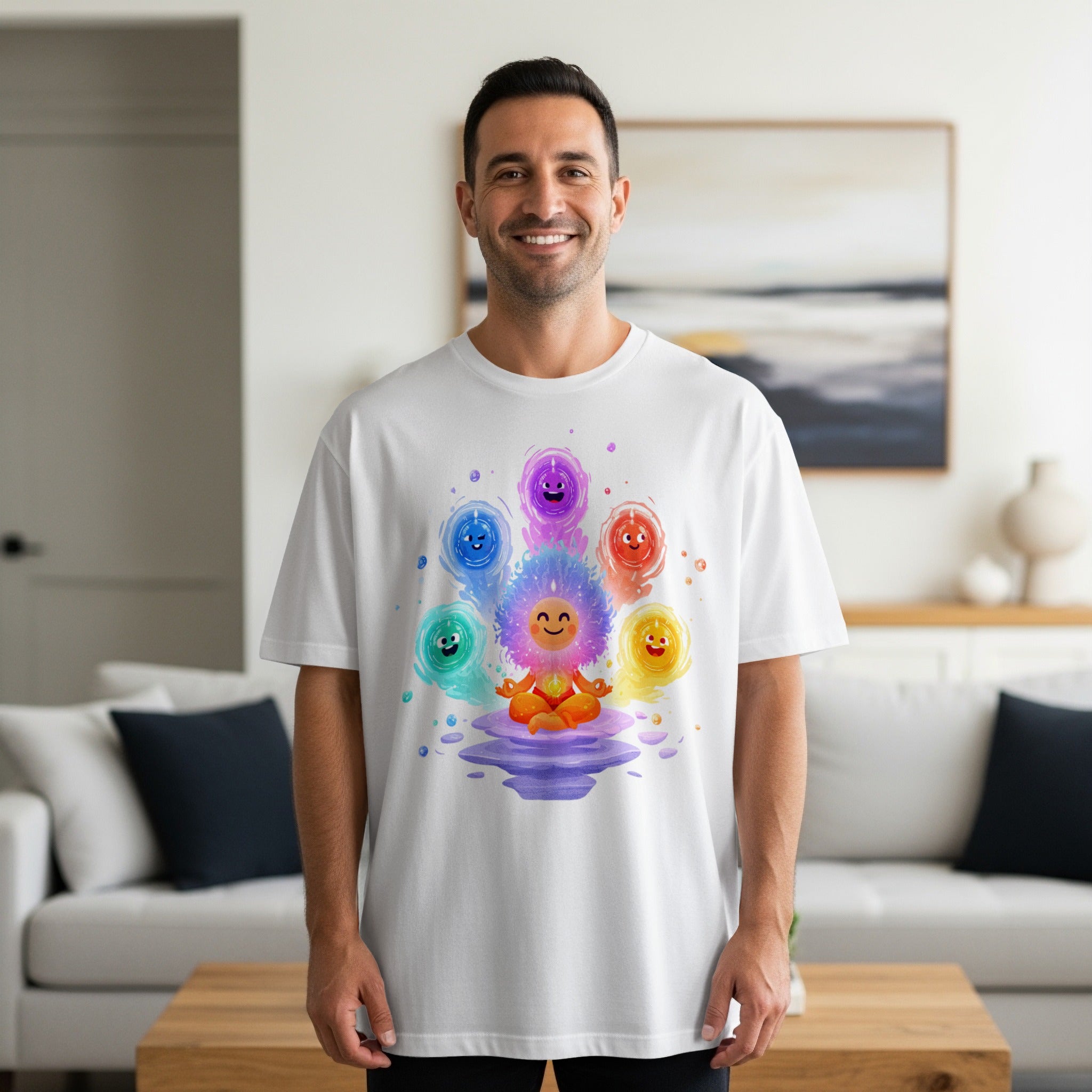 Colorful Chakra Meditation Design T-shirt