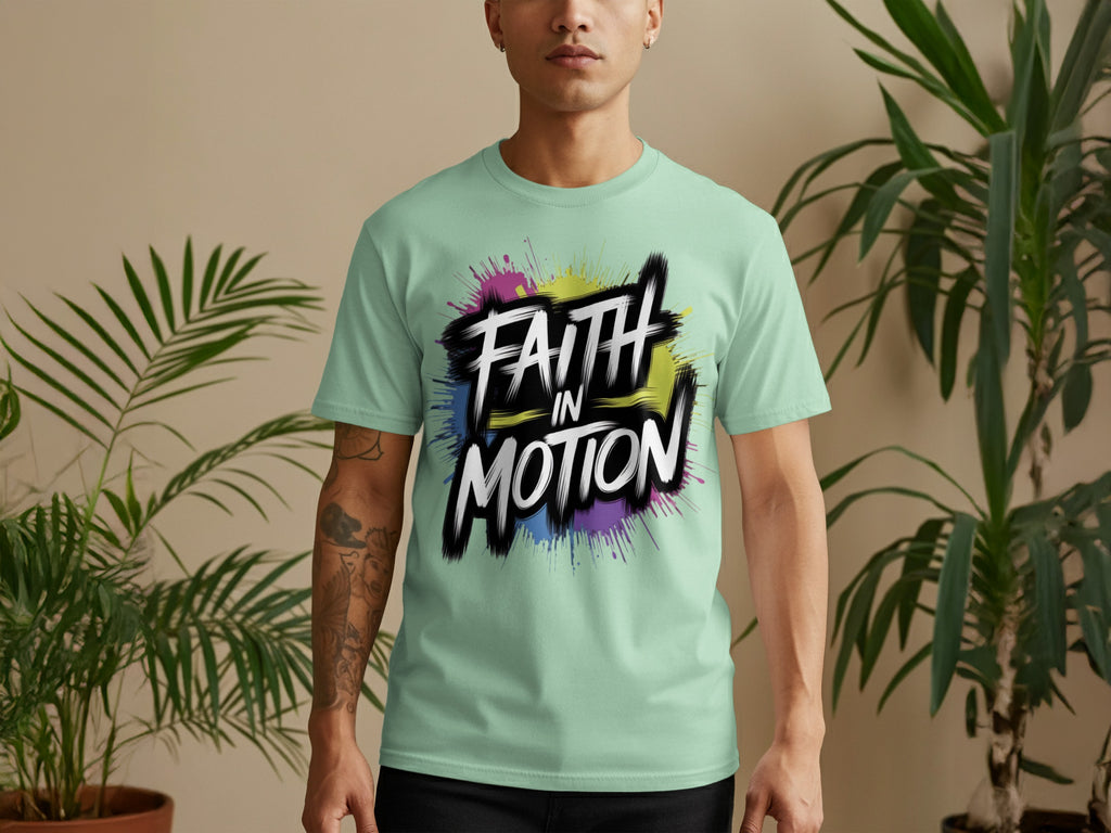 Faith in Motion Graphic T-Shirt for Men Casual Wear