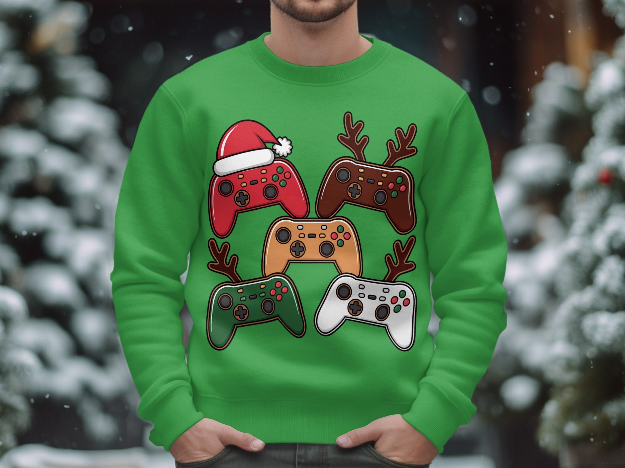 Festive Gamer Design Holiday Sweatshirt Product