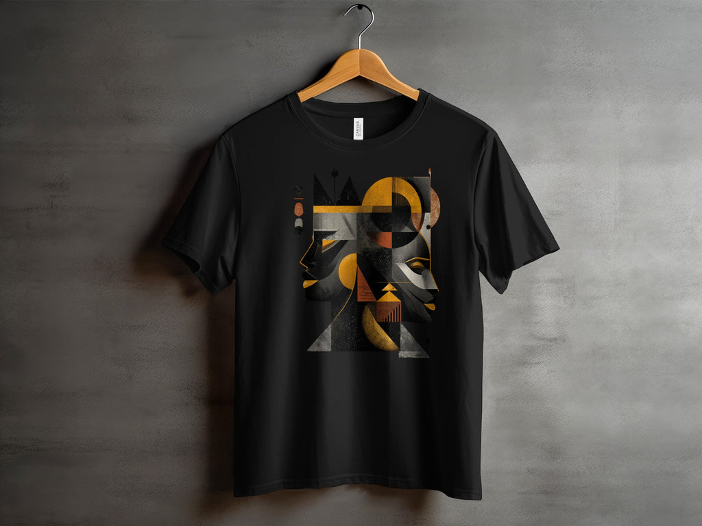 Artistic Faces Abstract Graphic Design T-shirt Product