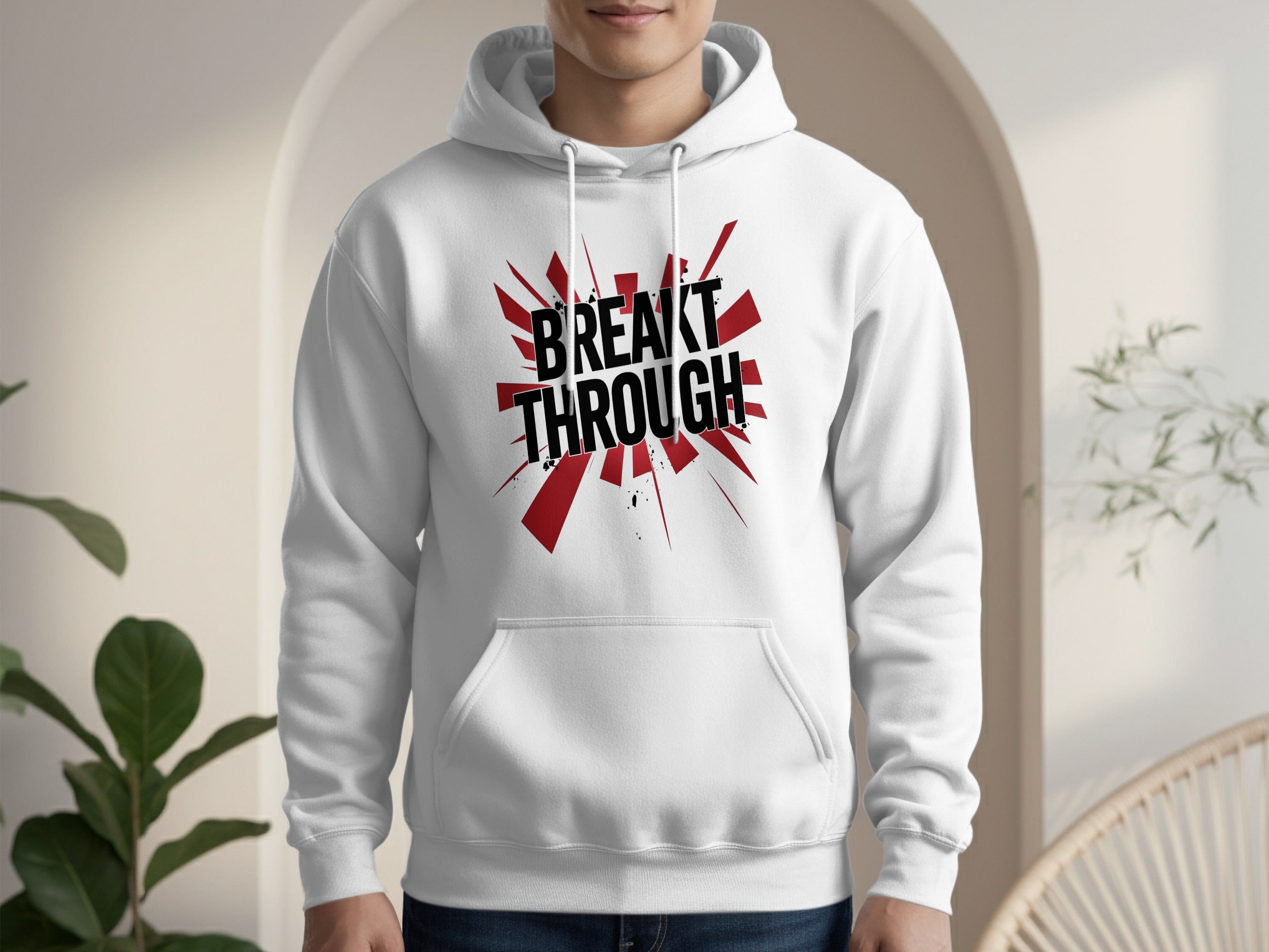 Breakthrough Graphic Hoodie Casual Wear Clothing Item