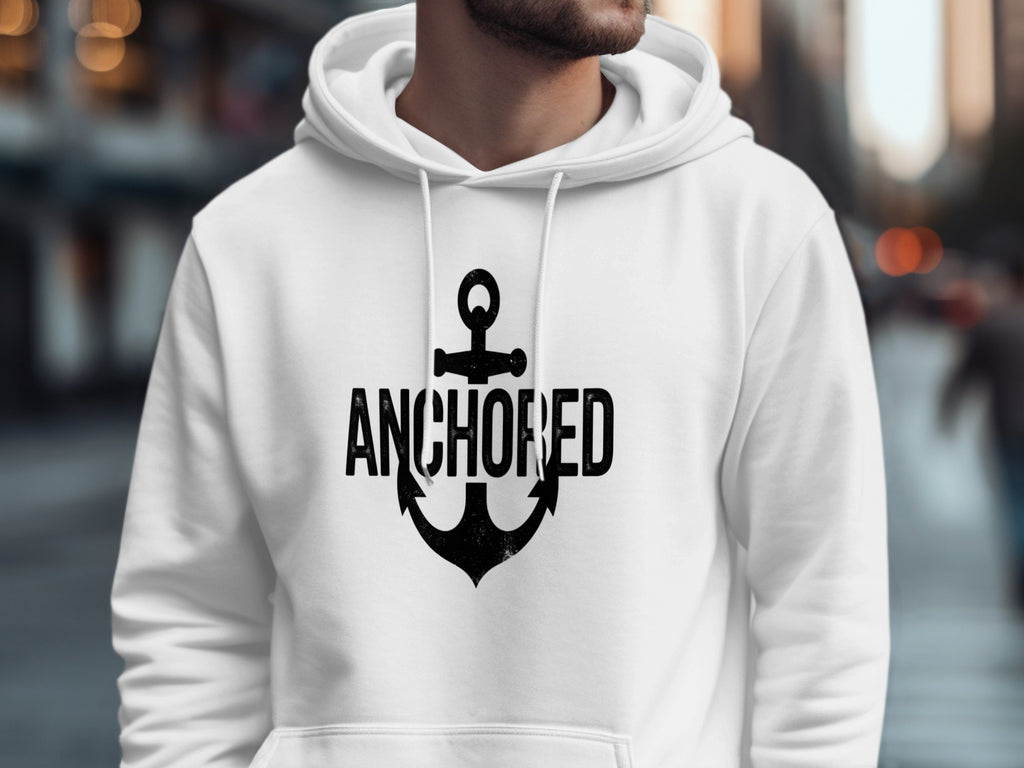 Anchored Vintage Style Hooded Sweatshirt for Men