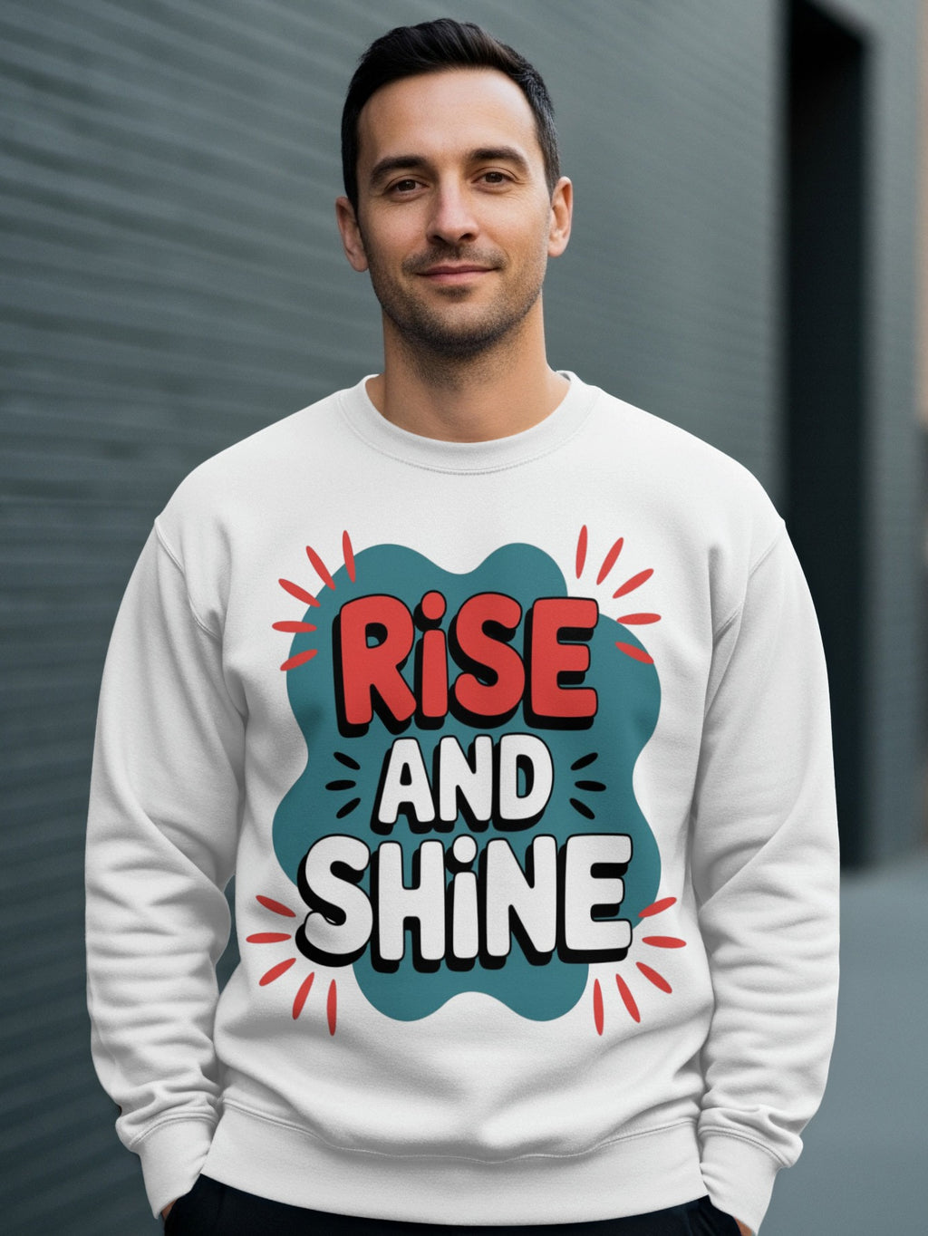 Rise and Shine Graphic Printed Long Sleeve Sweatshirt