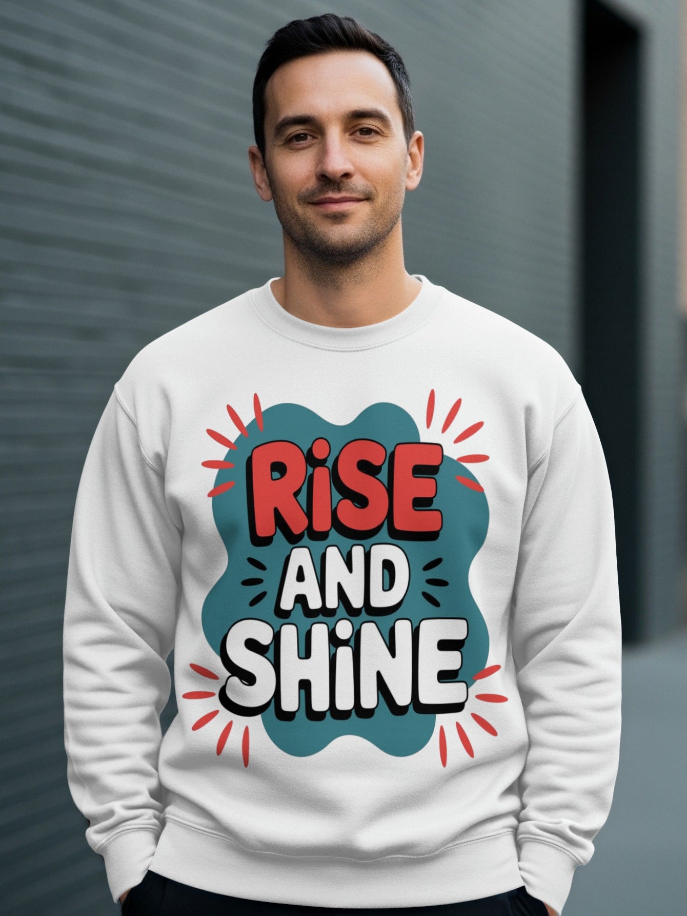 Rise and Shine Graphic Printed Long Sleeve Sweatshirt