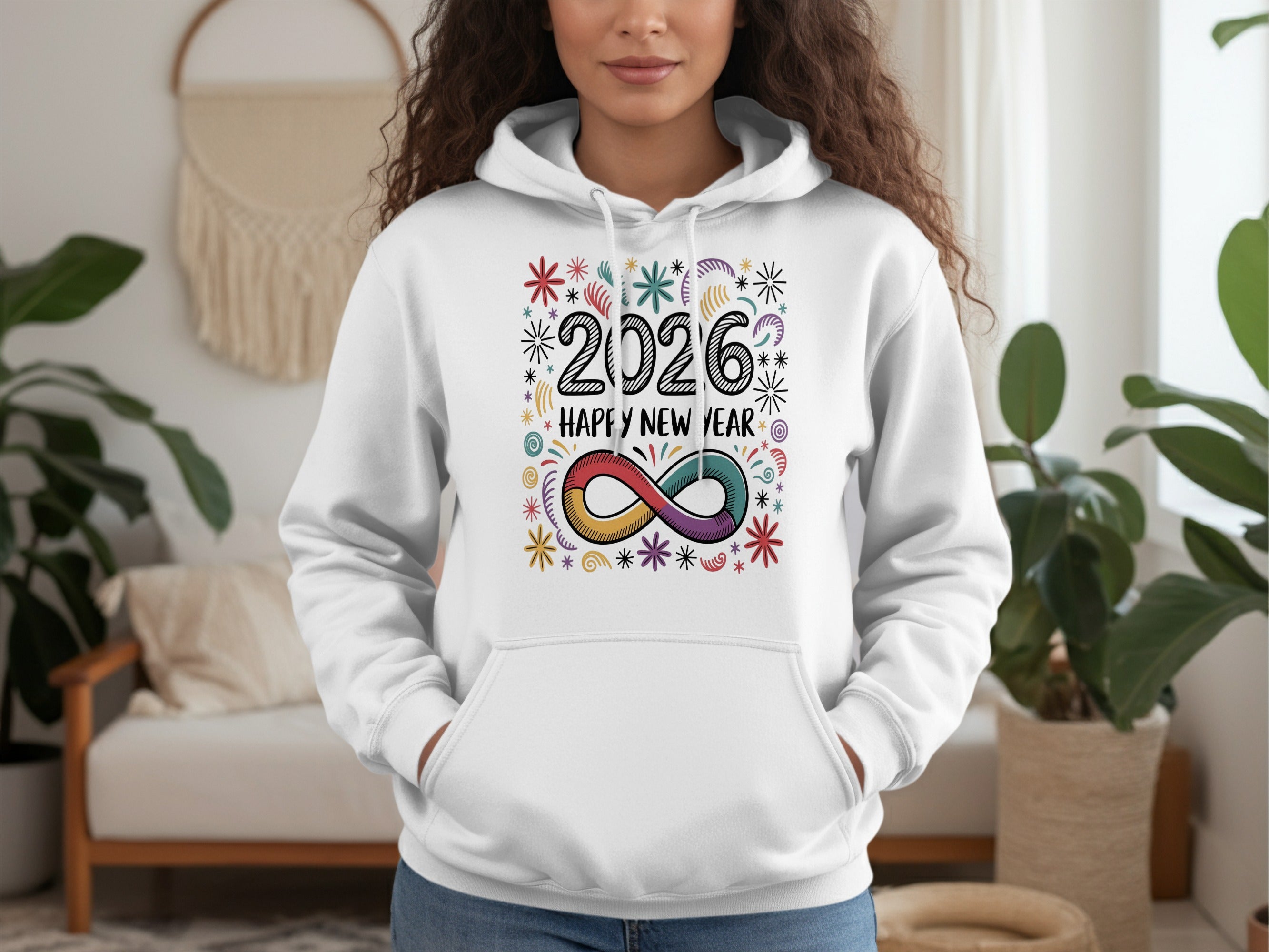 2024 Happy New Year Celebration Graphic Hoodie