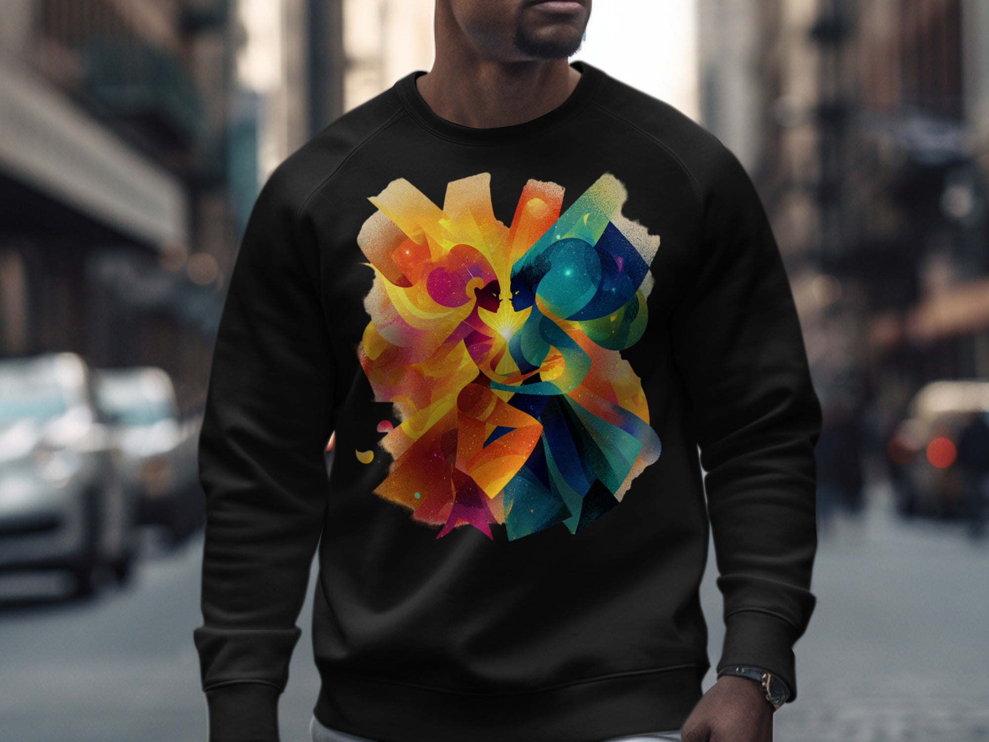 Colorful Abstract Art Design Sweatshirt Clothing