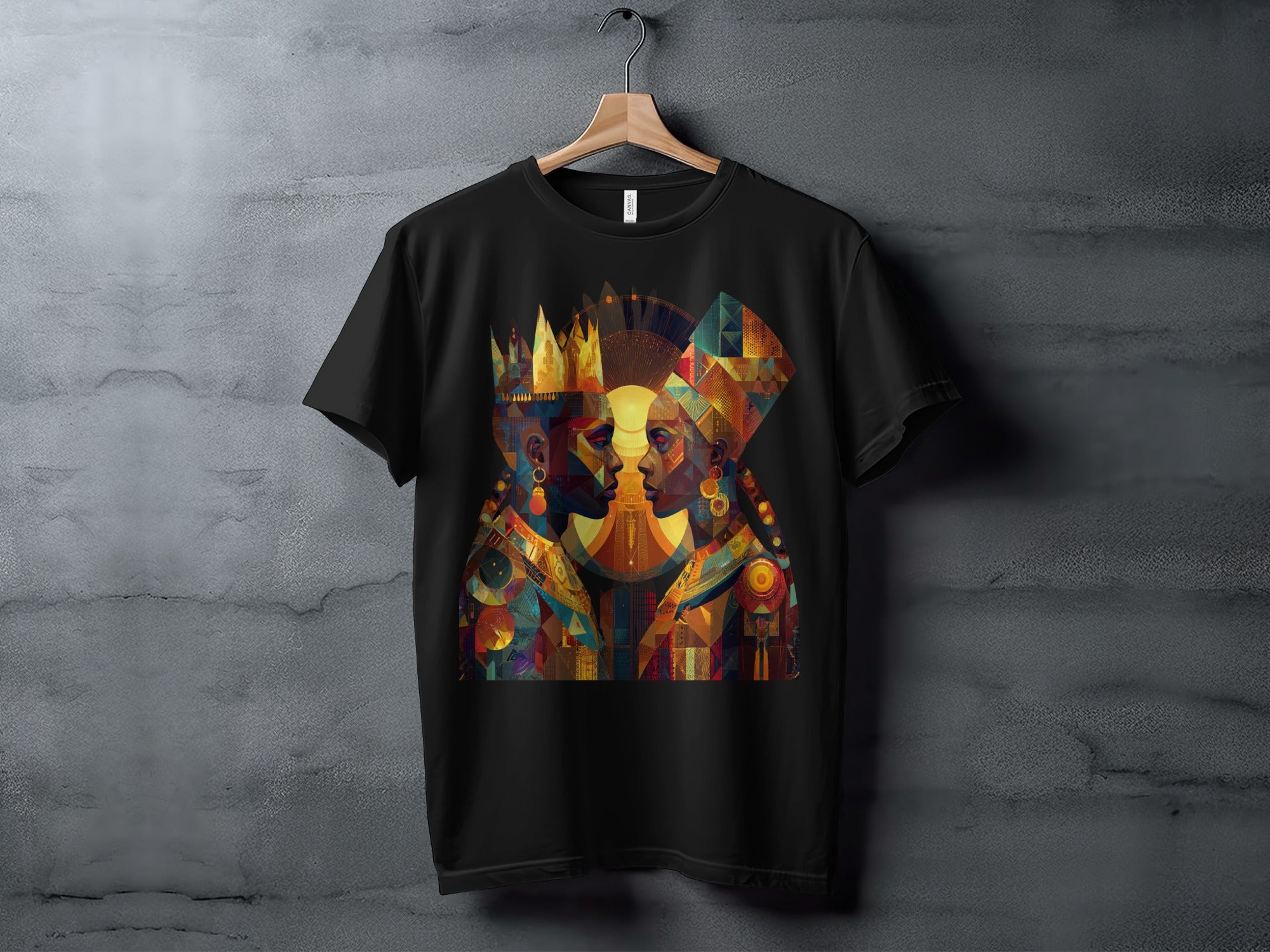 Vibrant African Tribal Queen and King T-Shirt