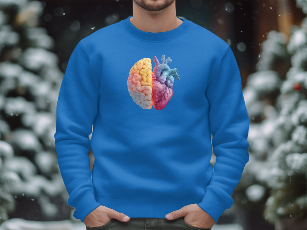 Artistic Brain and Heart Design Sweatshirt Product