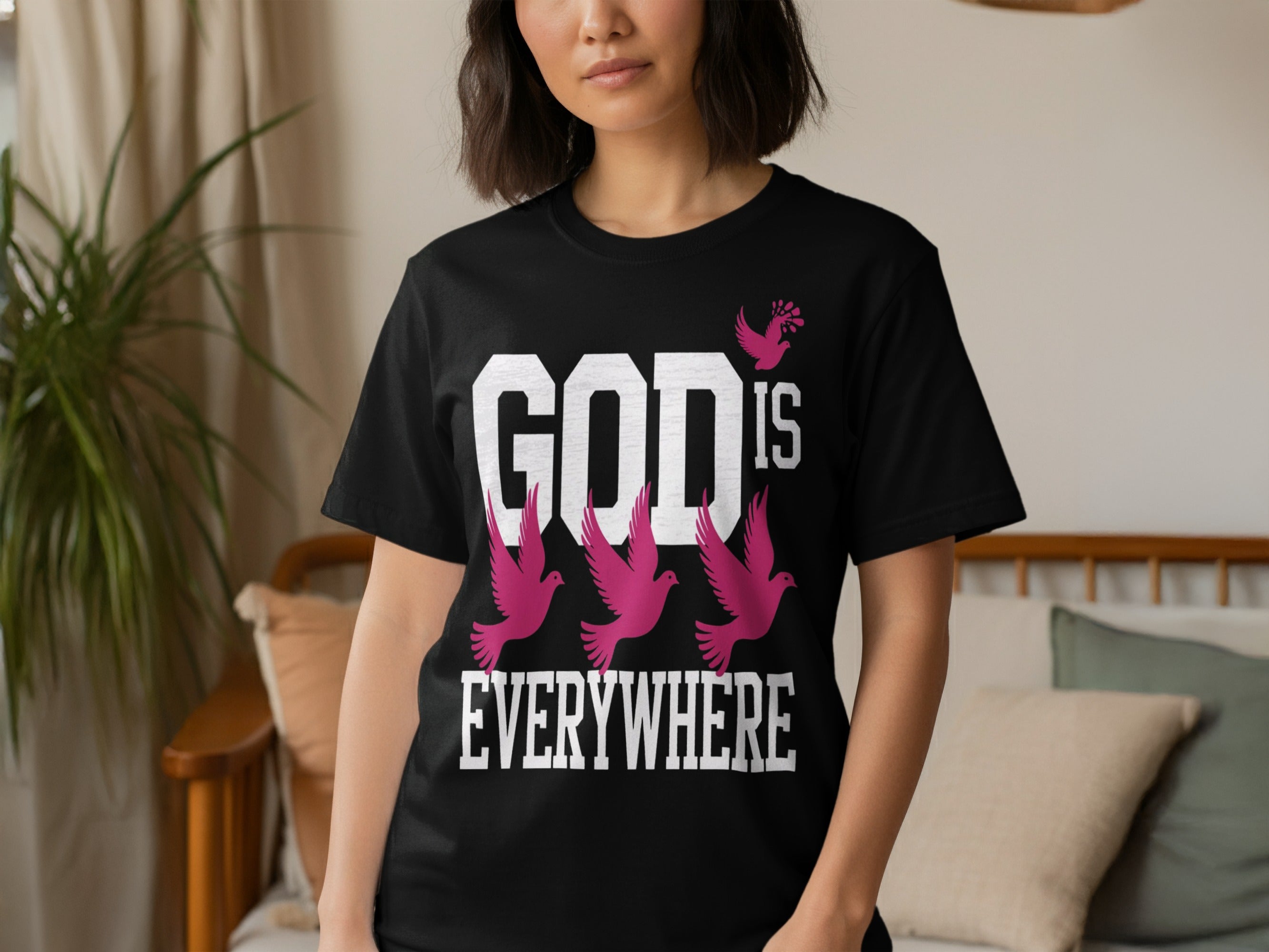 Inspiring God Is Everywhere Casual Wear Graphic Tee