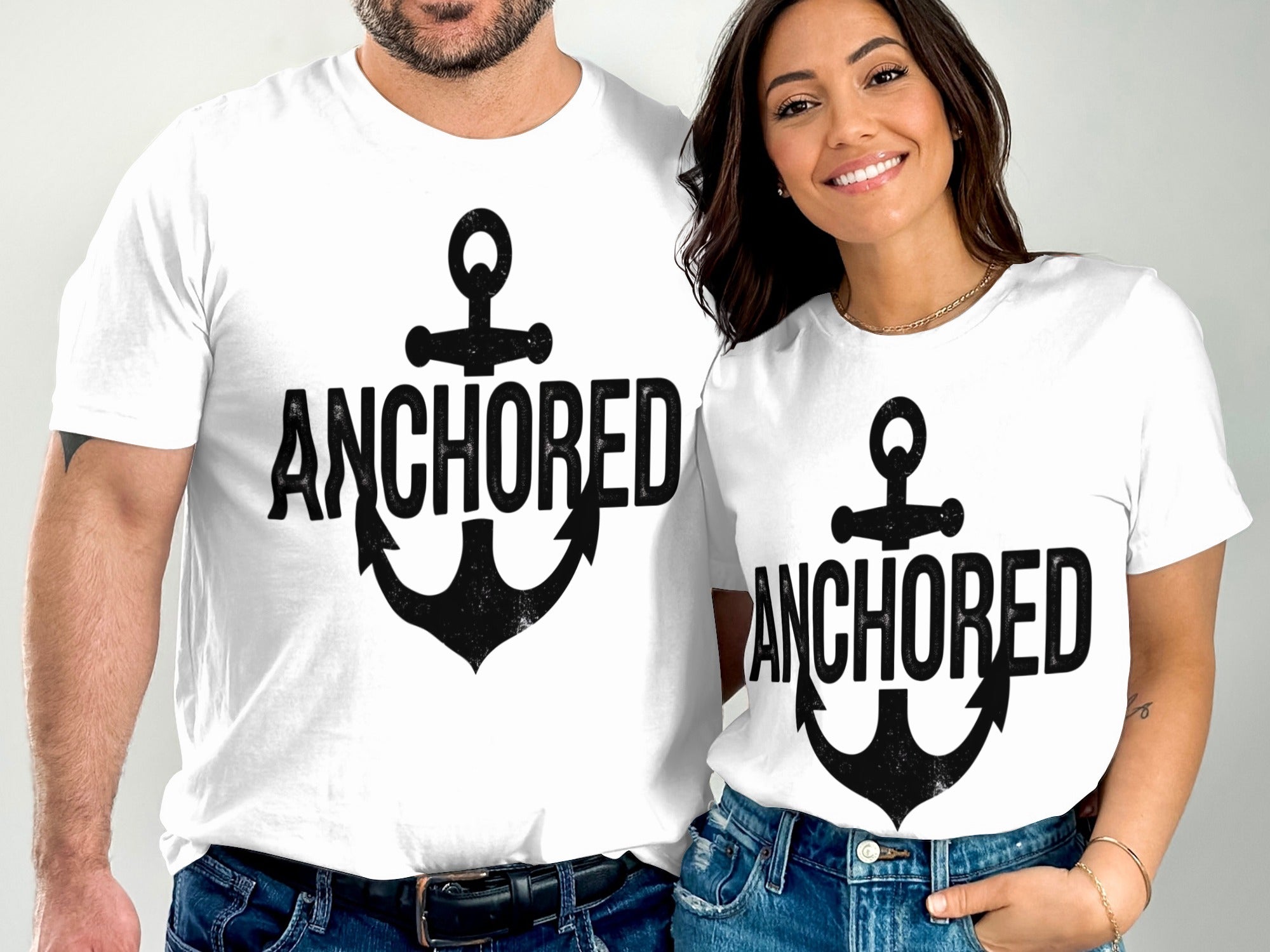 Anchored Graphic Tee Perfect for Couples Gift