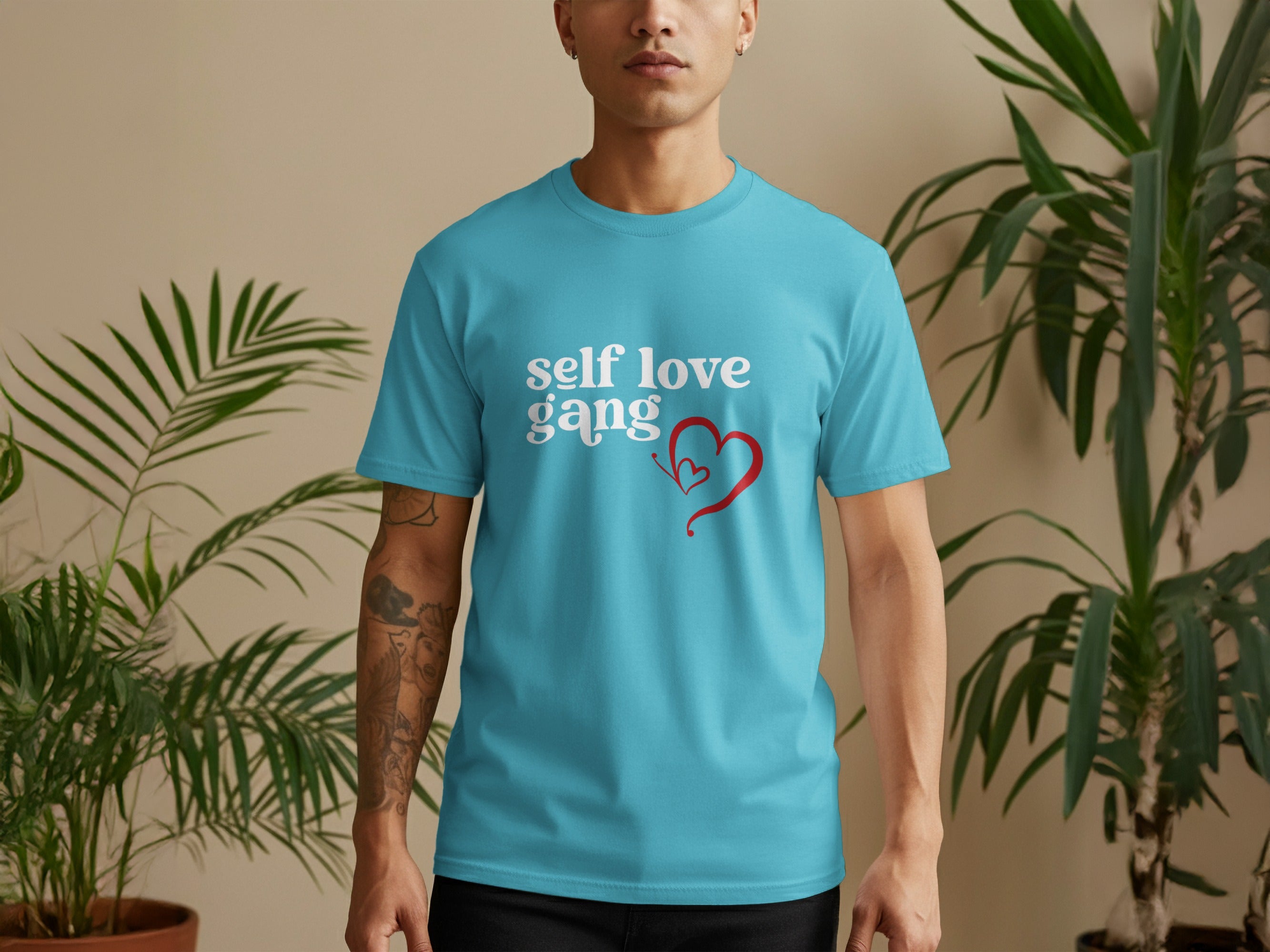 Self Love Gang Heart Print Fashion T-shirt