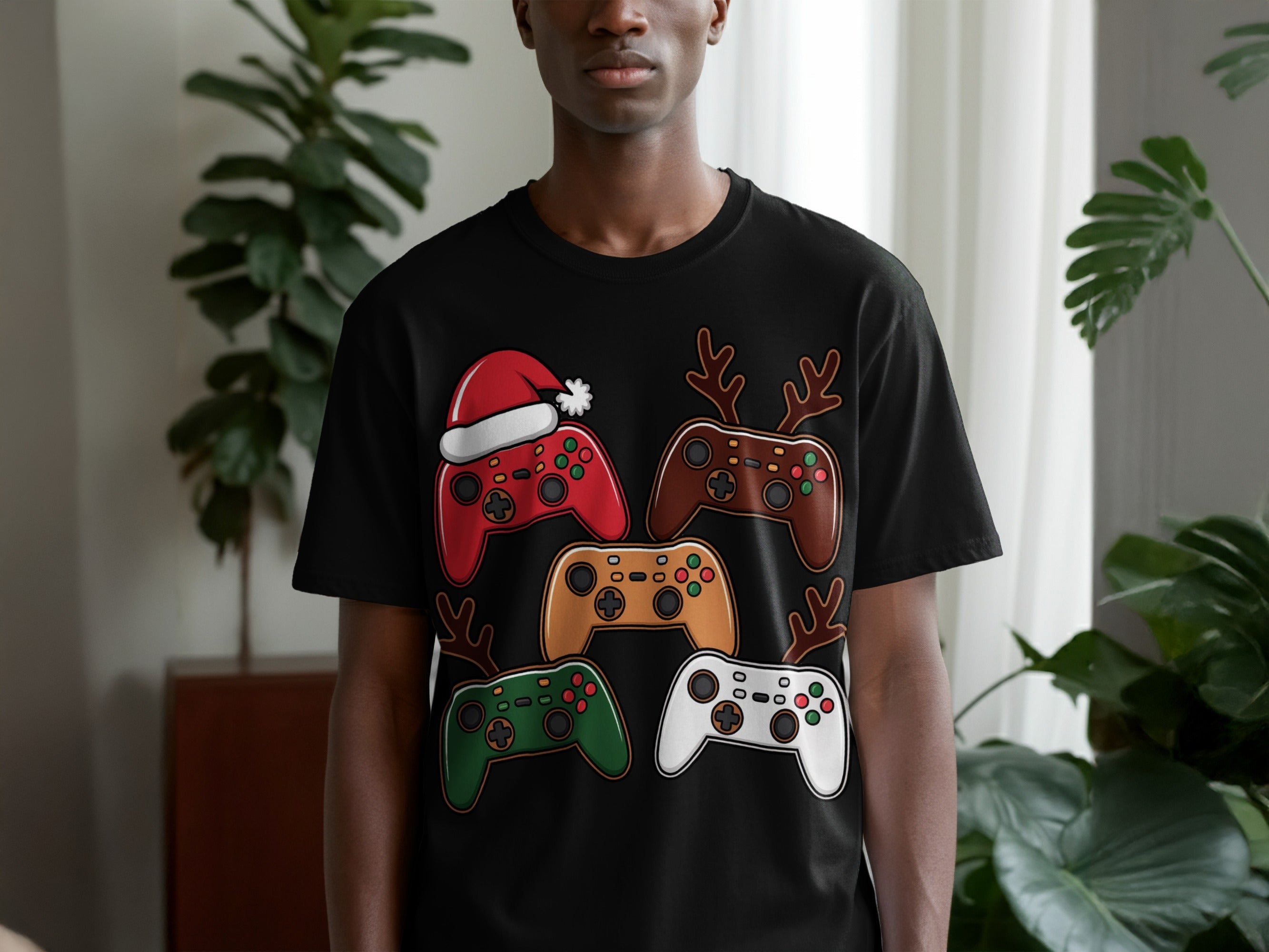 Christmas Themed Gaming Controllers T-shirt