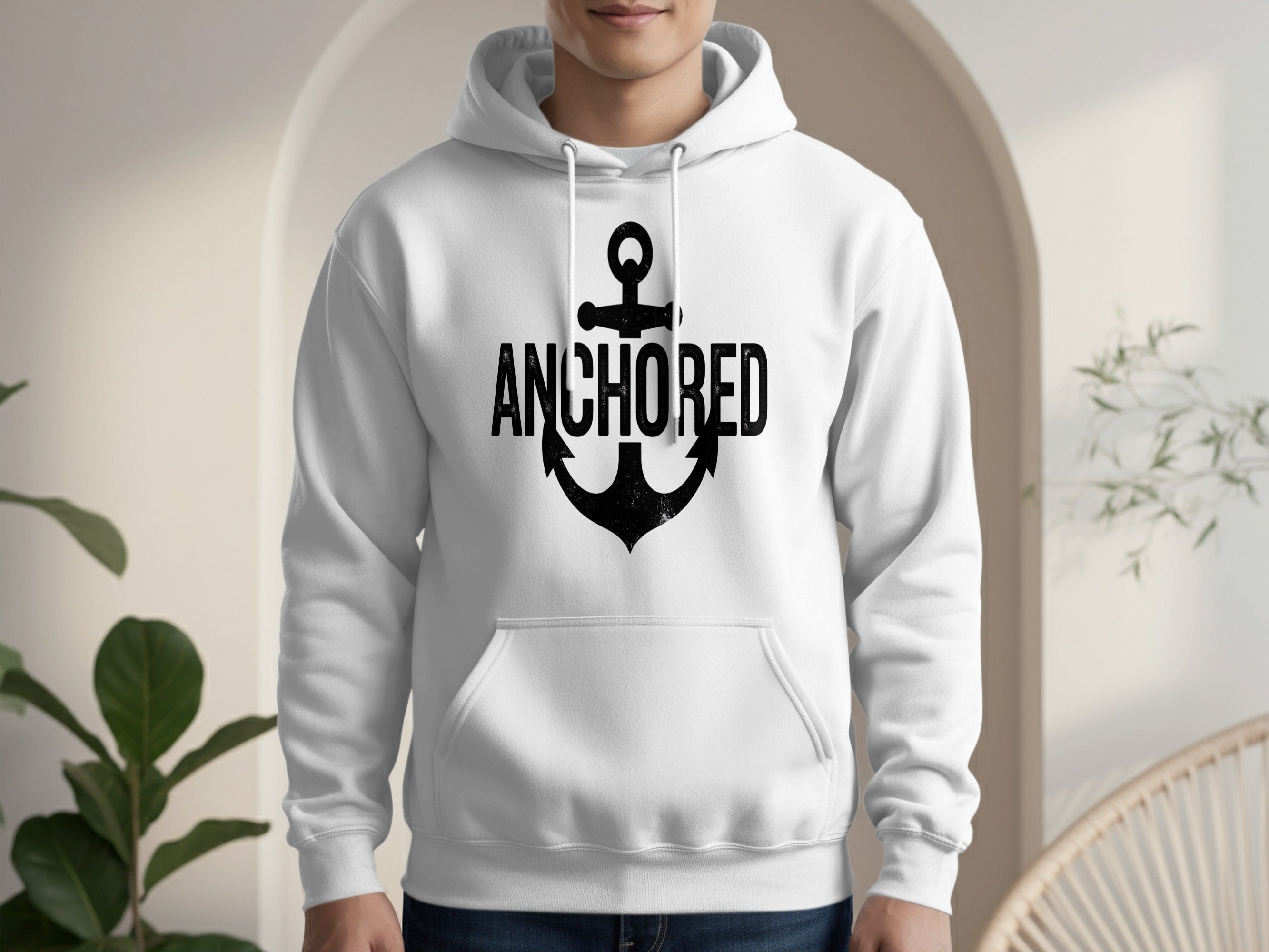 Anchored Graphic Hoodie Classic Design Casual Wear