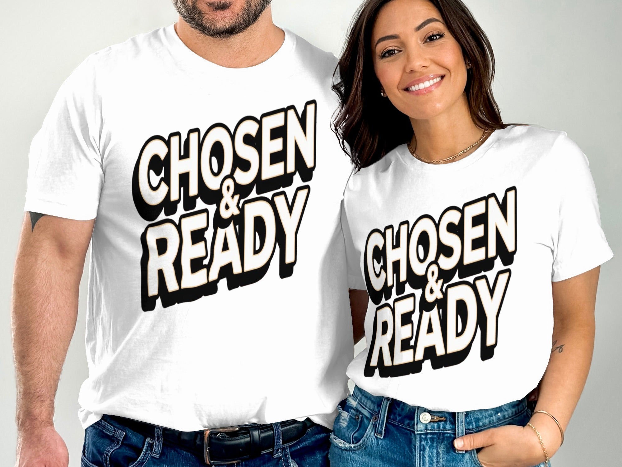 Chosen and Ready Text Design Apparel for Casual Outfit