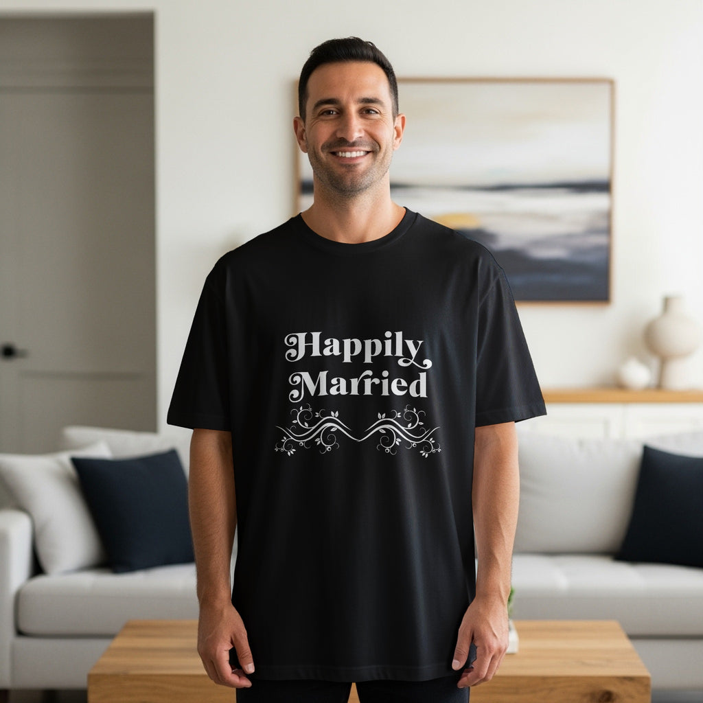 Happily Married Graphic Tee for Couples Apparel