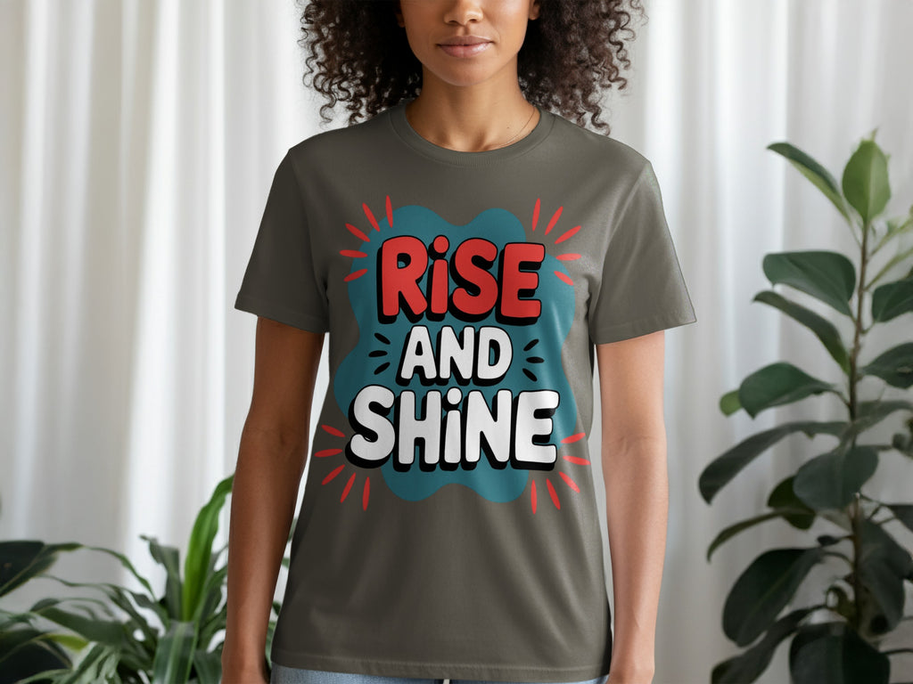Rise and Shine Graphic Tee for Motivational Outfit