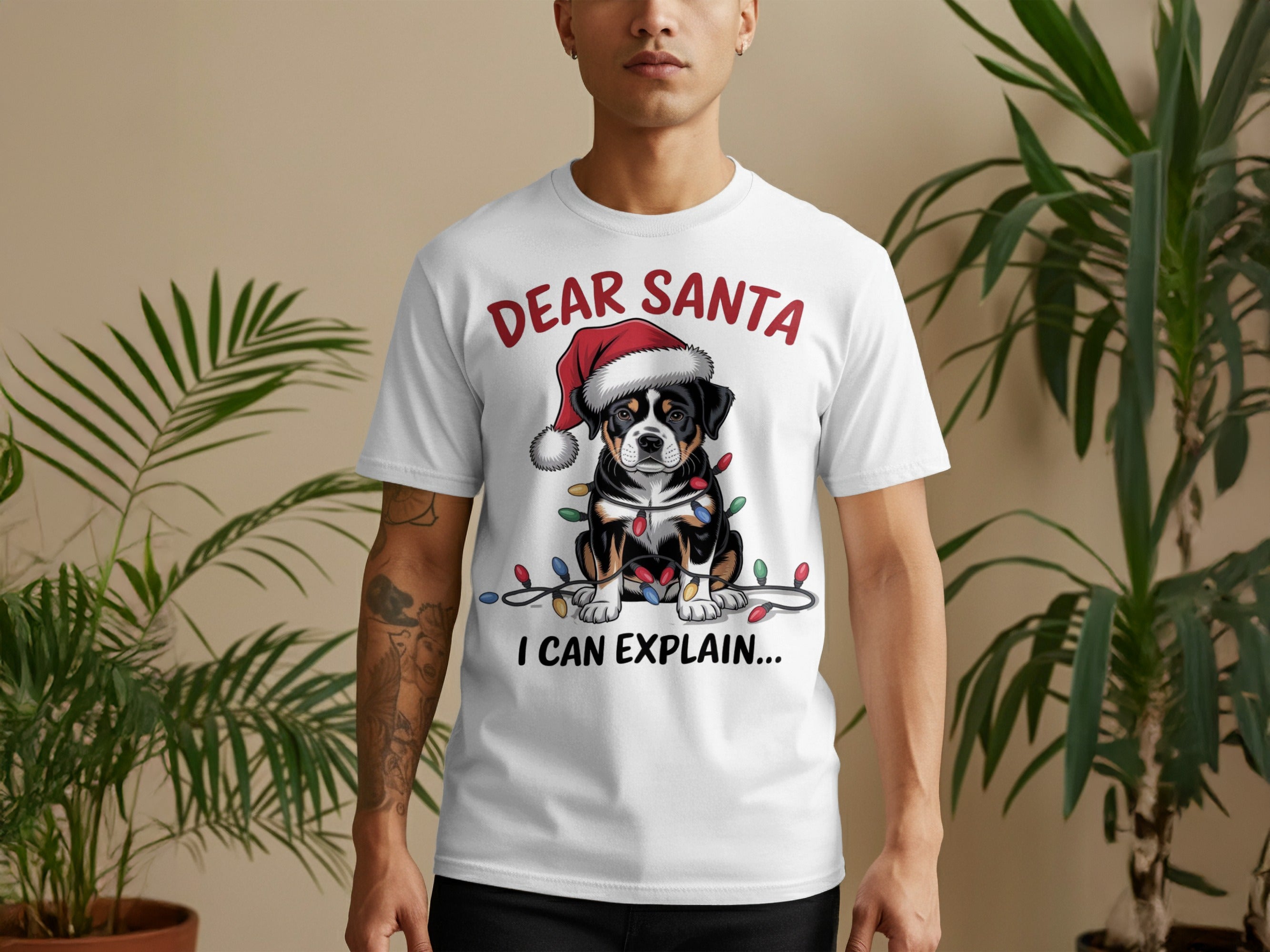 Dear Santa I Can Explain Shirt with Cute Dog