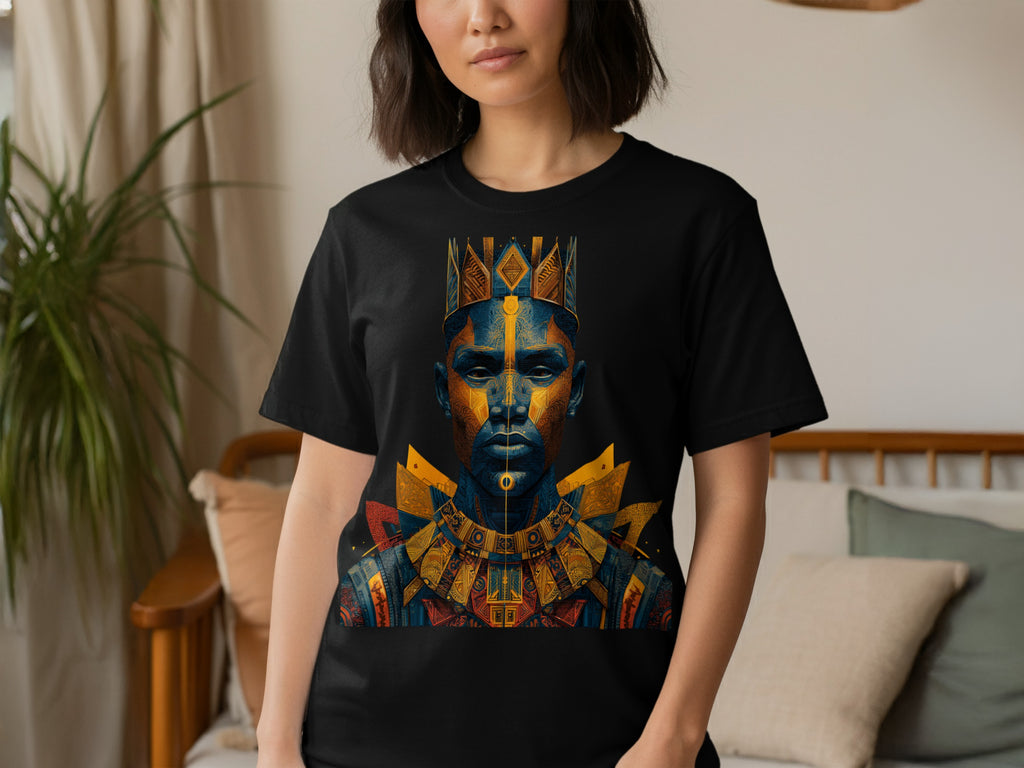 Colorful Abstract Face Art Design T-shirt