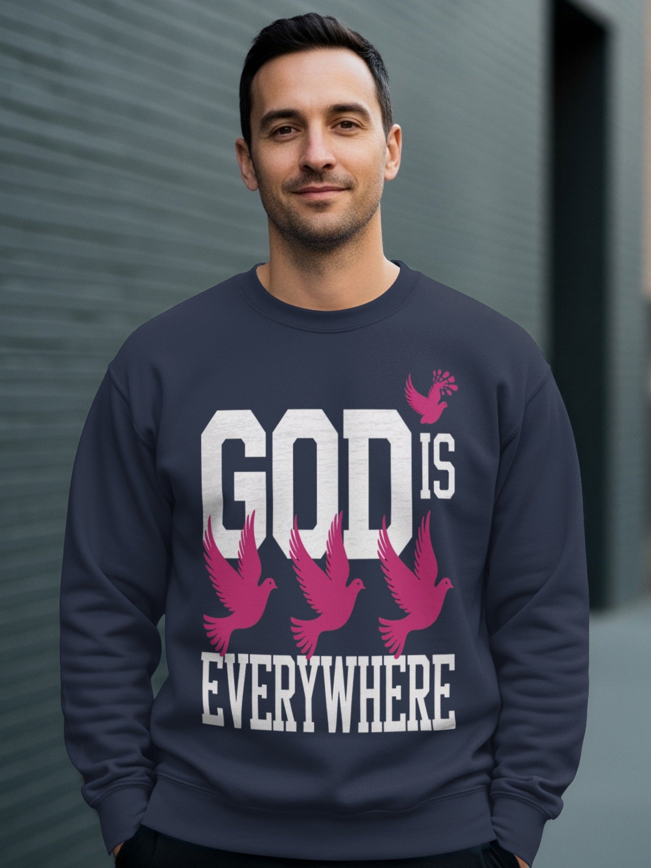 GOD IS EVERYWHERE Graphic Printed Sweatshirt