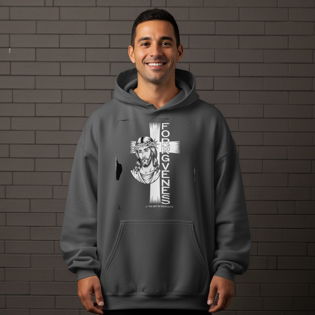 Forgiveness Cross Design Hoodie Graphic Apparel