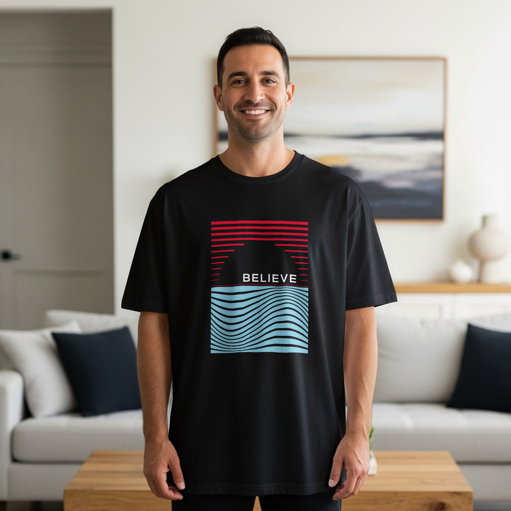 Believe Graphic Print Shirt