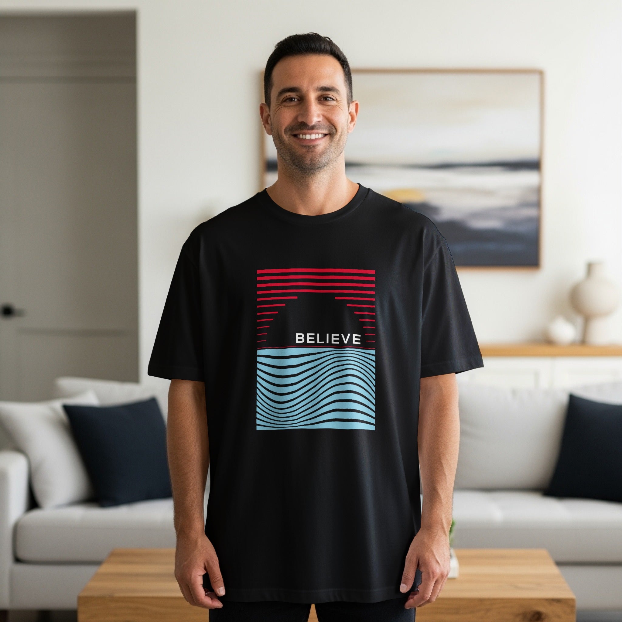 Believe Graphic Print Shirt