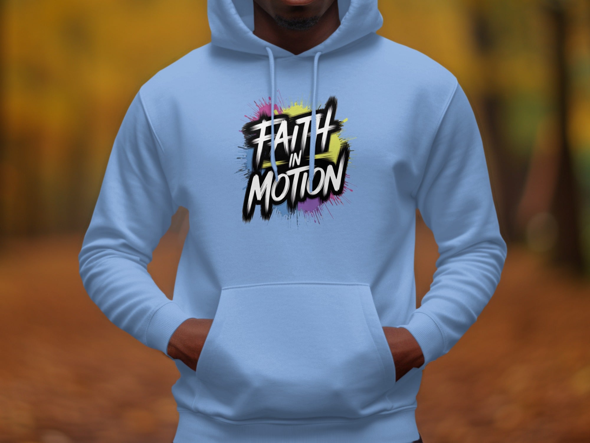 Faith In Motion Graphic Hoodie Casual Wear