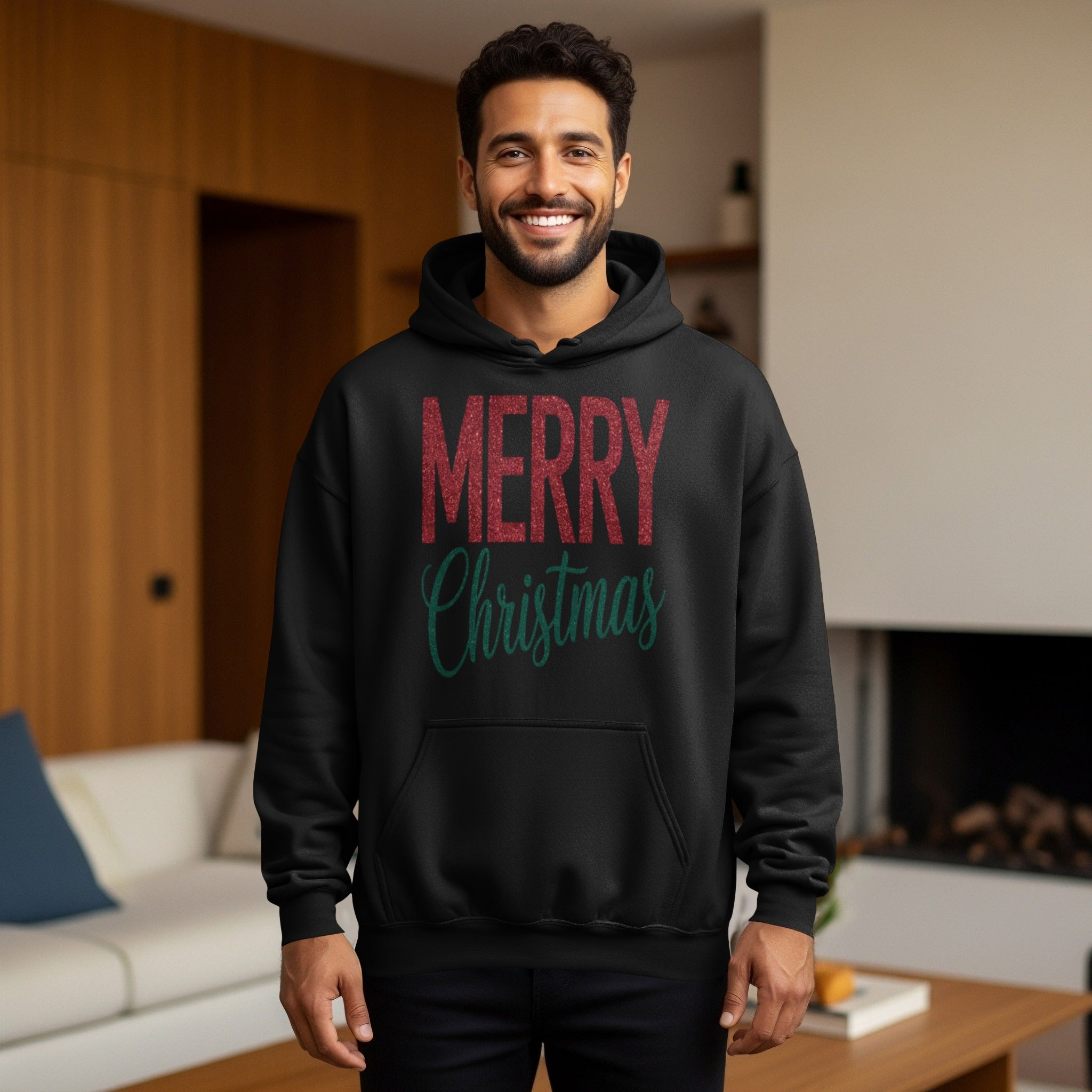 Merry Christmas Graphic Hoodie for Holiday Season