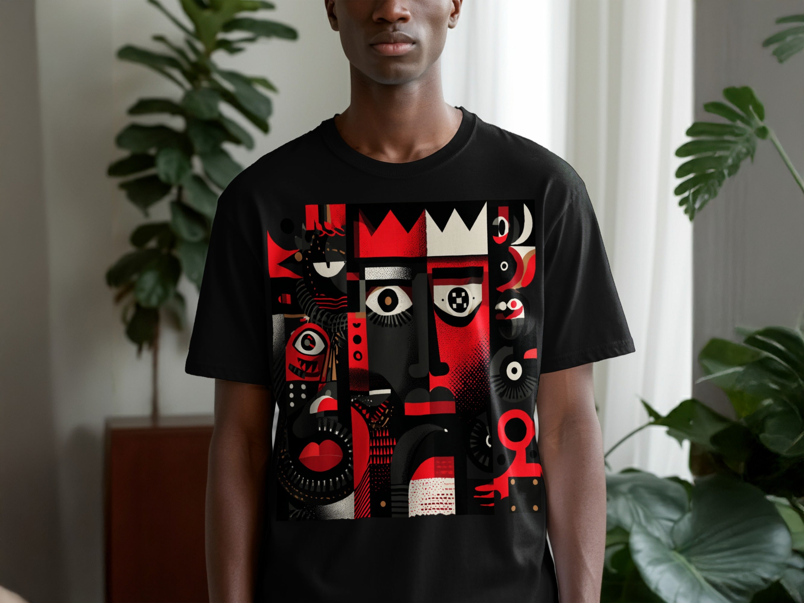 Men's Modern Art Abstract Print T-shirt