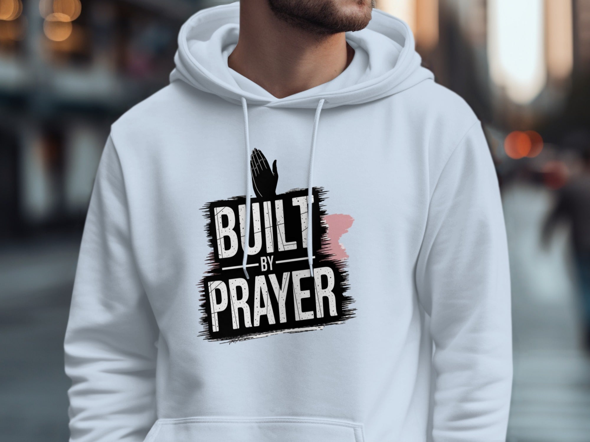 Built By Prayer Graphic Hoodie for Faithful Individuals