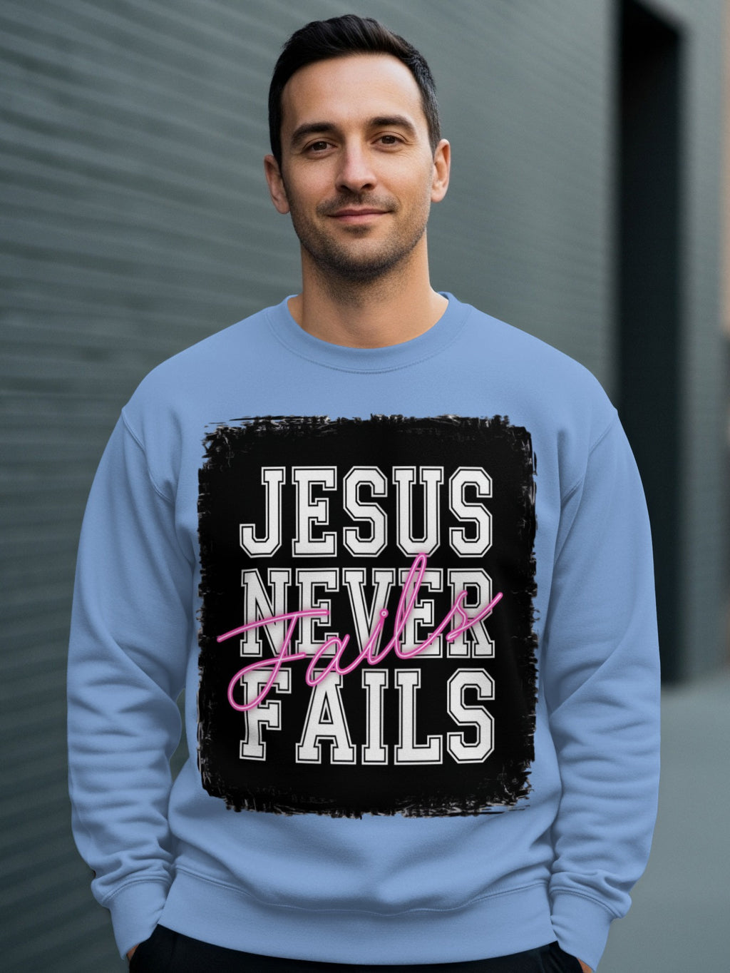 Jesus Never Fails Inspirational Wearable Art Shirt