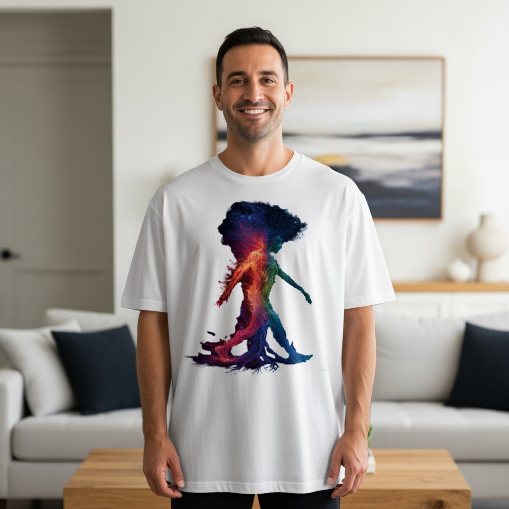 Colorful Artistic Walking Figure T-shirt Product