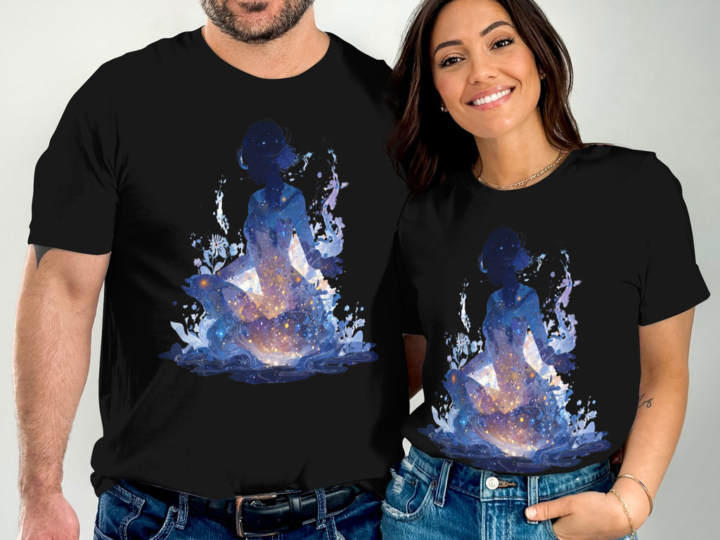 Mystical Blue Silhouette Graphic Unisex Tee